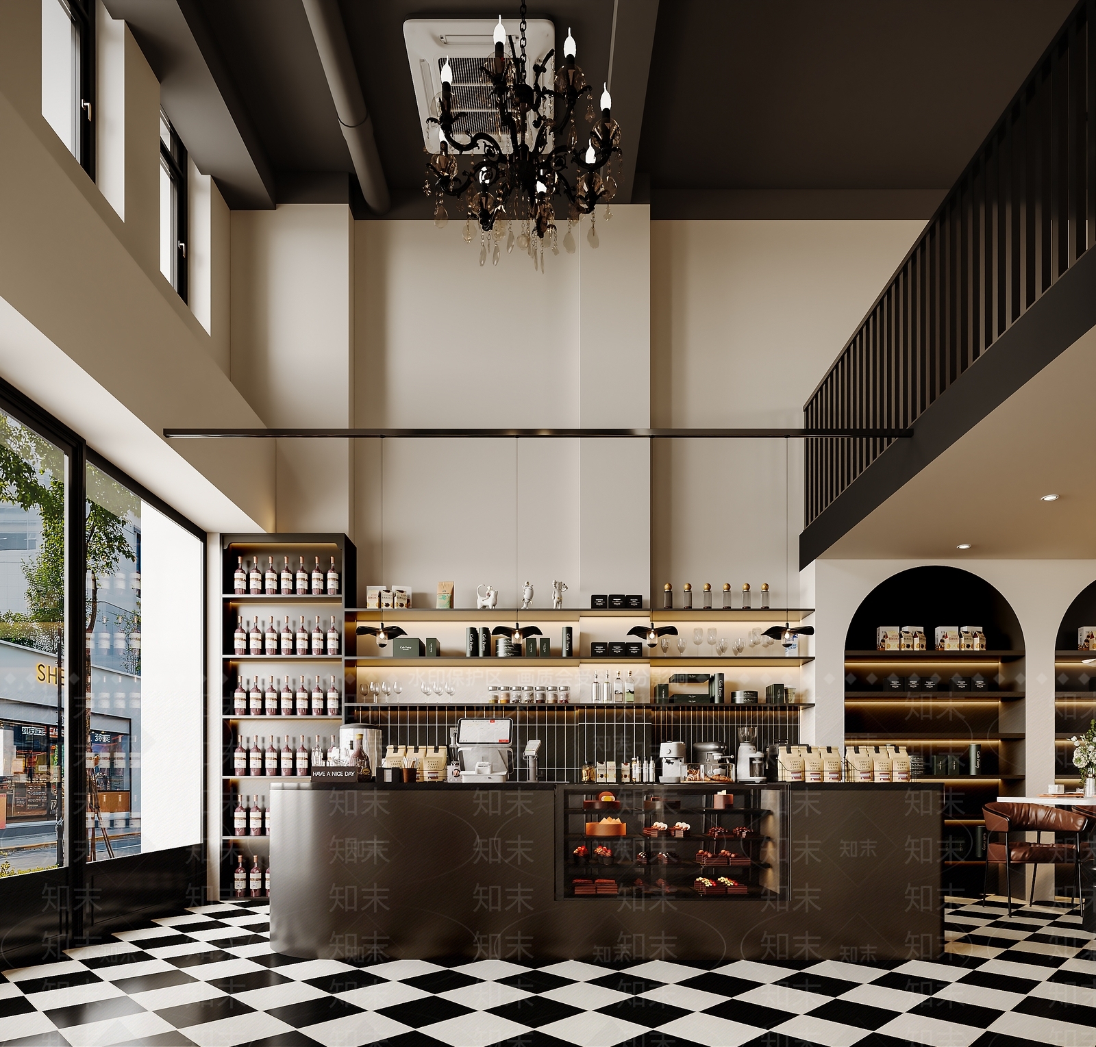 法式咖啡厅3D模型下载【ID:1200902754】