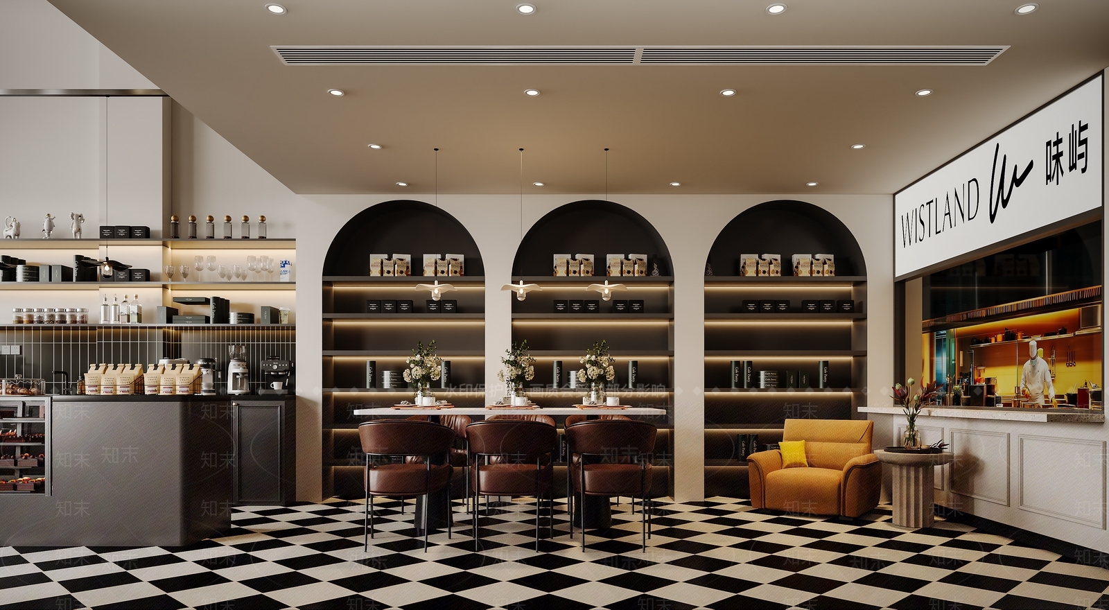 法式咖啡厅3D模型下载【ID:1200902754】