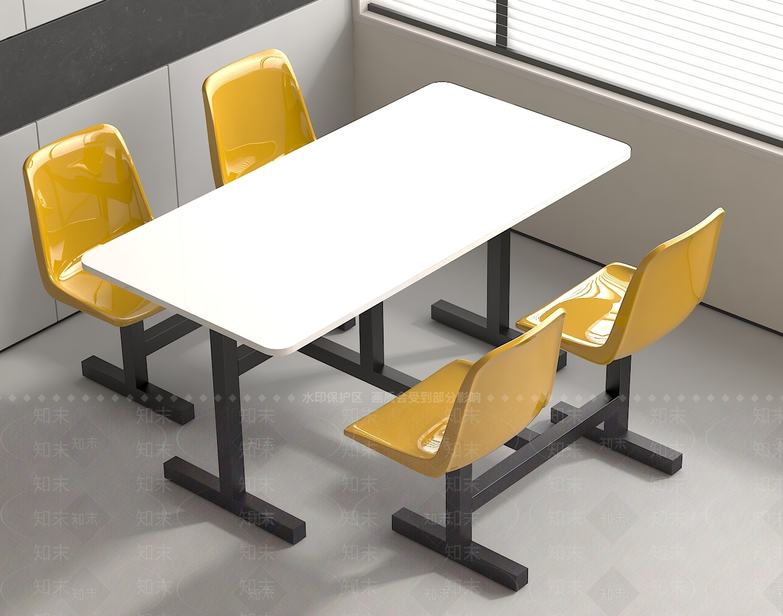 现代中式餐桌椅3D模型下载【ID:1200902921】