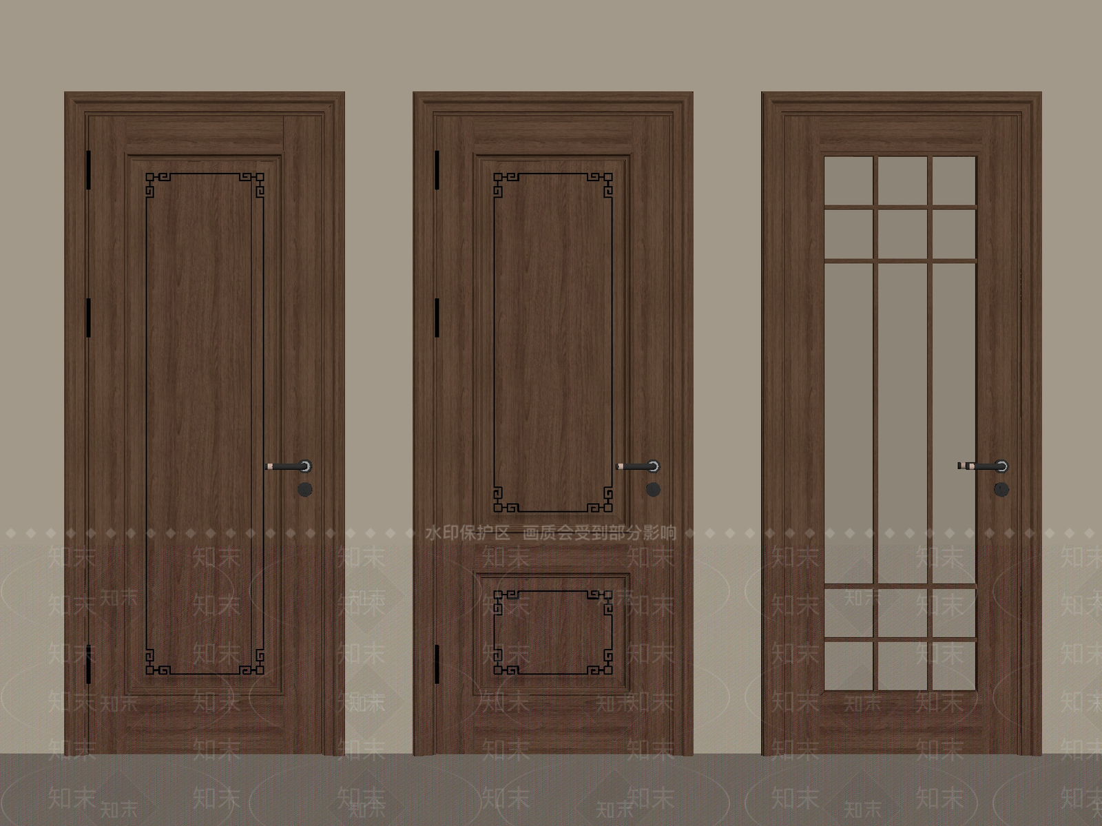 中古新中式单开门SU模型下载【ID:1200904303】