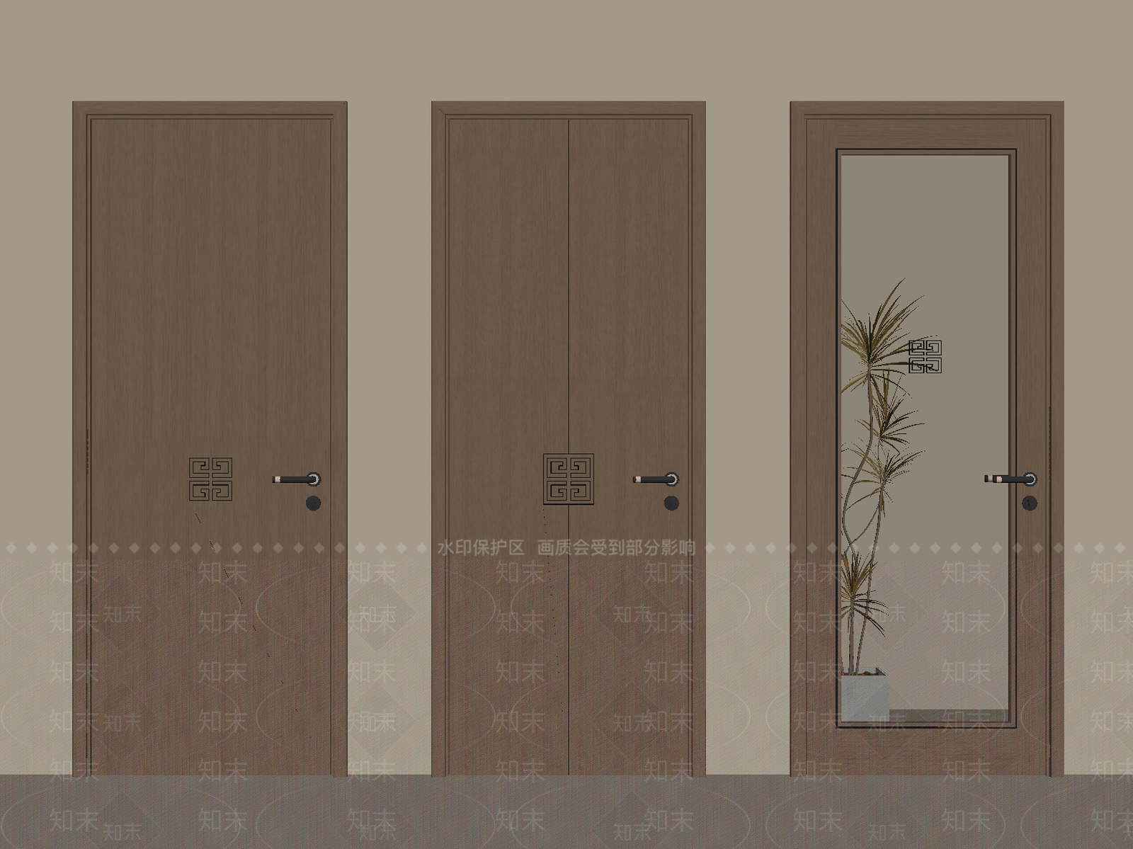 新中式中古单开门SU模型下载【ID:1200904545】
