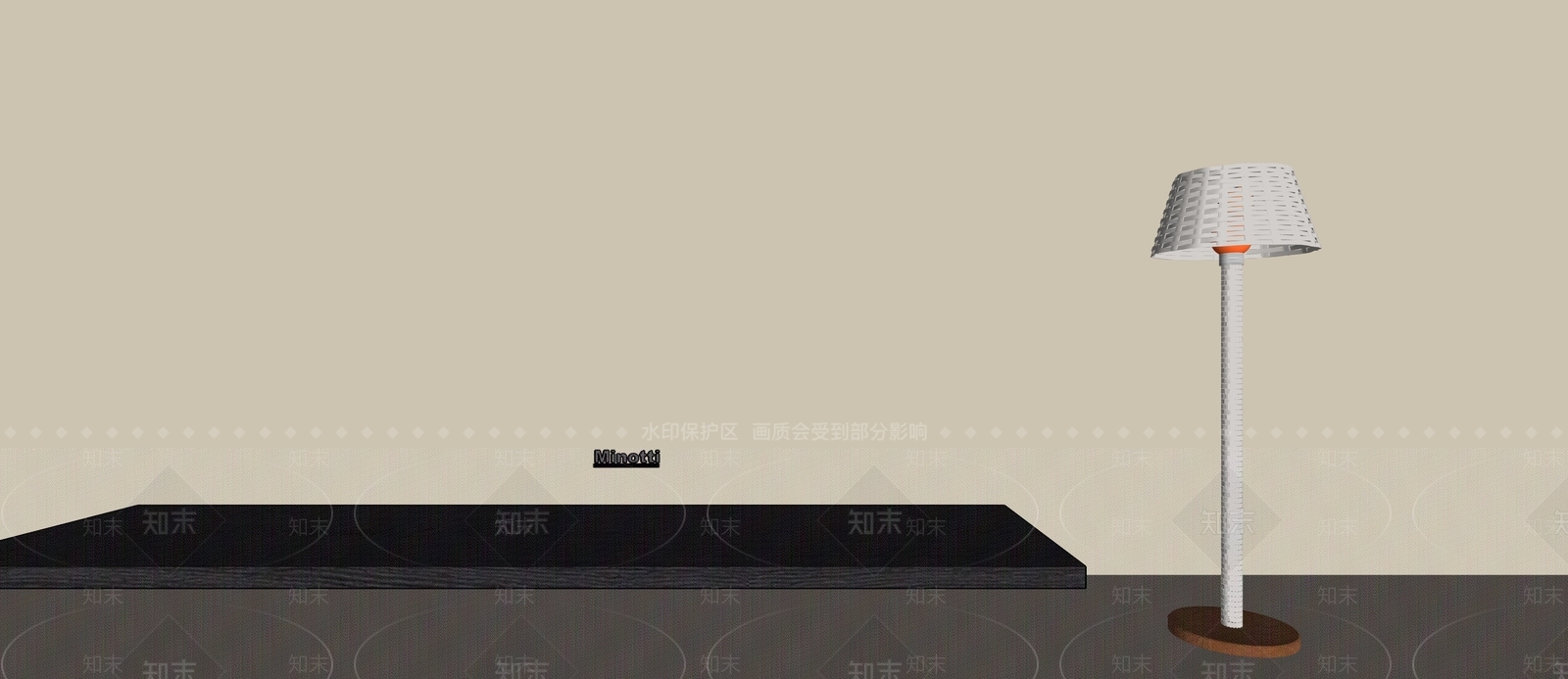 现代法式落地灯3D模型下载【ID:1200905239】