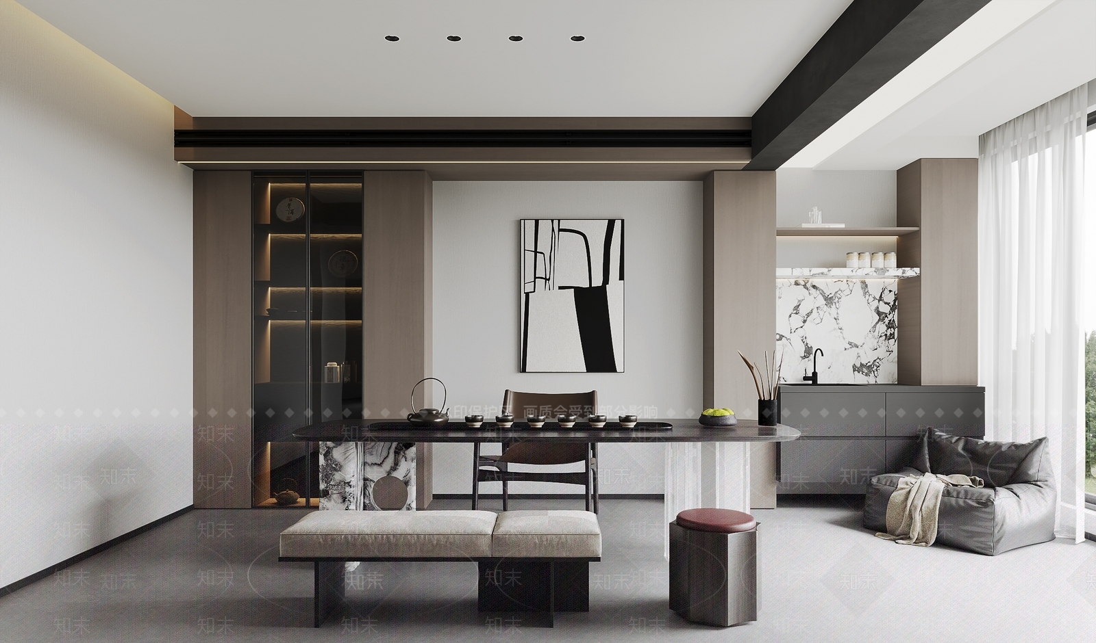 意式现代茶室3D模型下载【ID:1200905883】