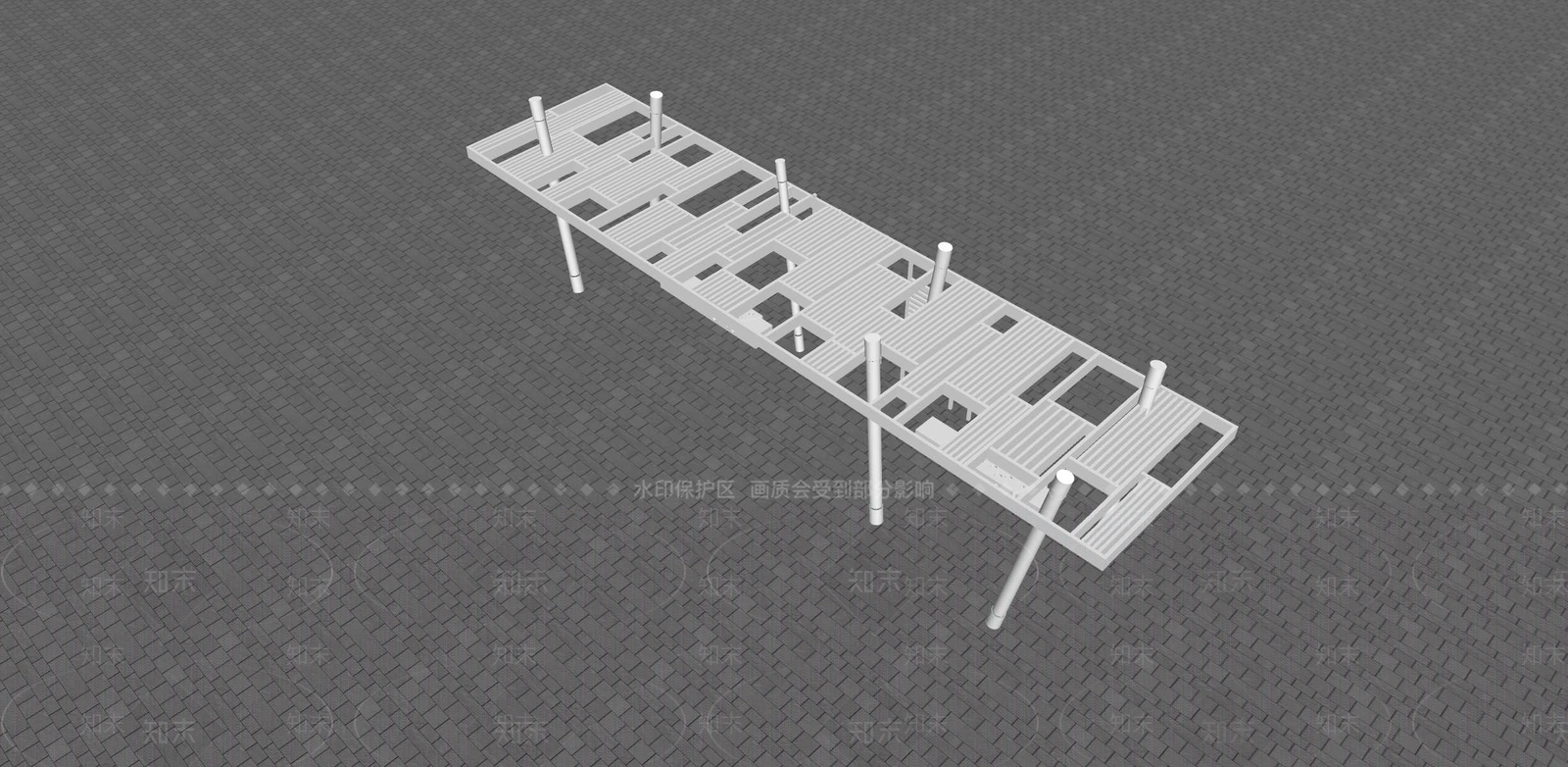 现代廊架SU模型下载【ID:1200906145】