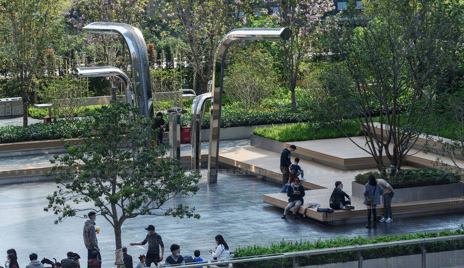 现代屋顶花园SU模型下载【ID:1200907600】