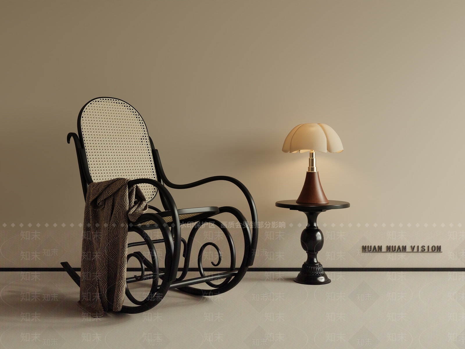 复古中古躺椅3D模型下载【ID:1200907822】