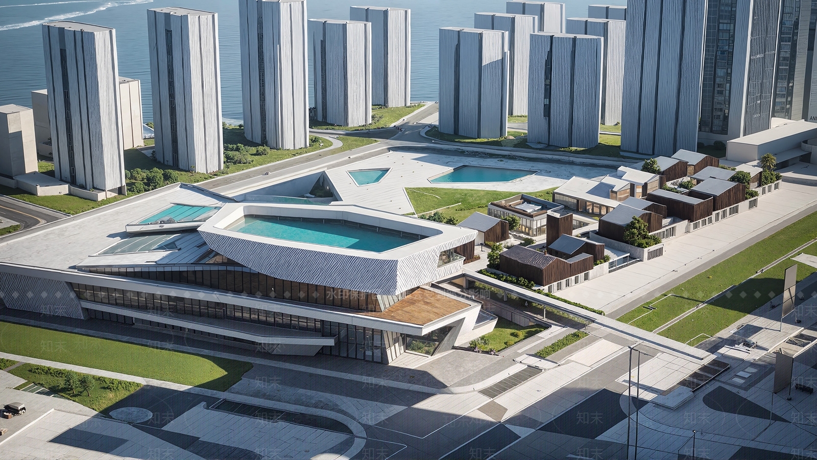 现代商场建筑SU模型下载【ID:1200910184】