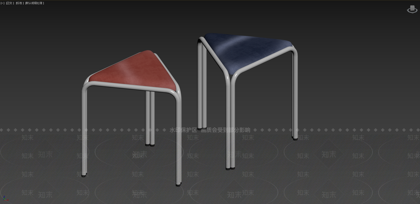 复古简约妆台妆凳3D模型下载【ID:1200914546】