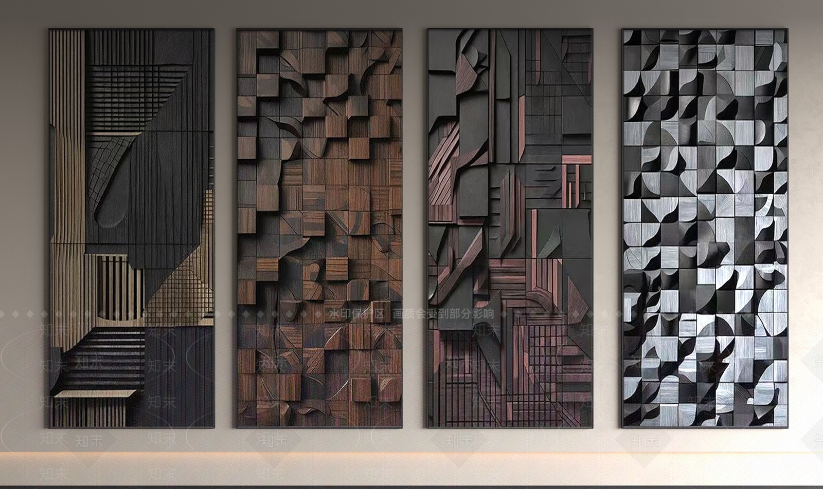 现代意式背景墙SU模型下载【ID:1200916468】