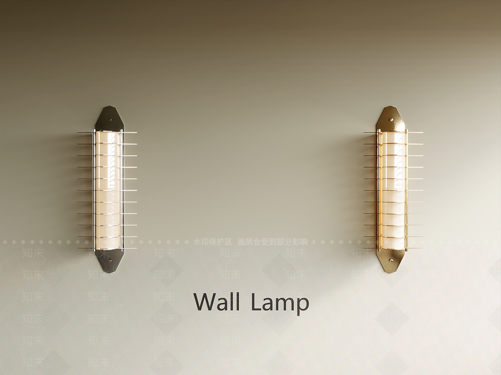 现代极简壁灯3D模型下载【ID:1200920241】