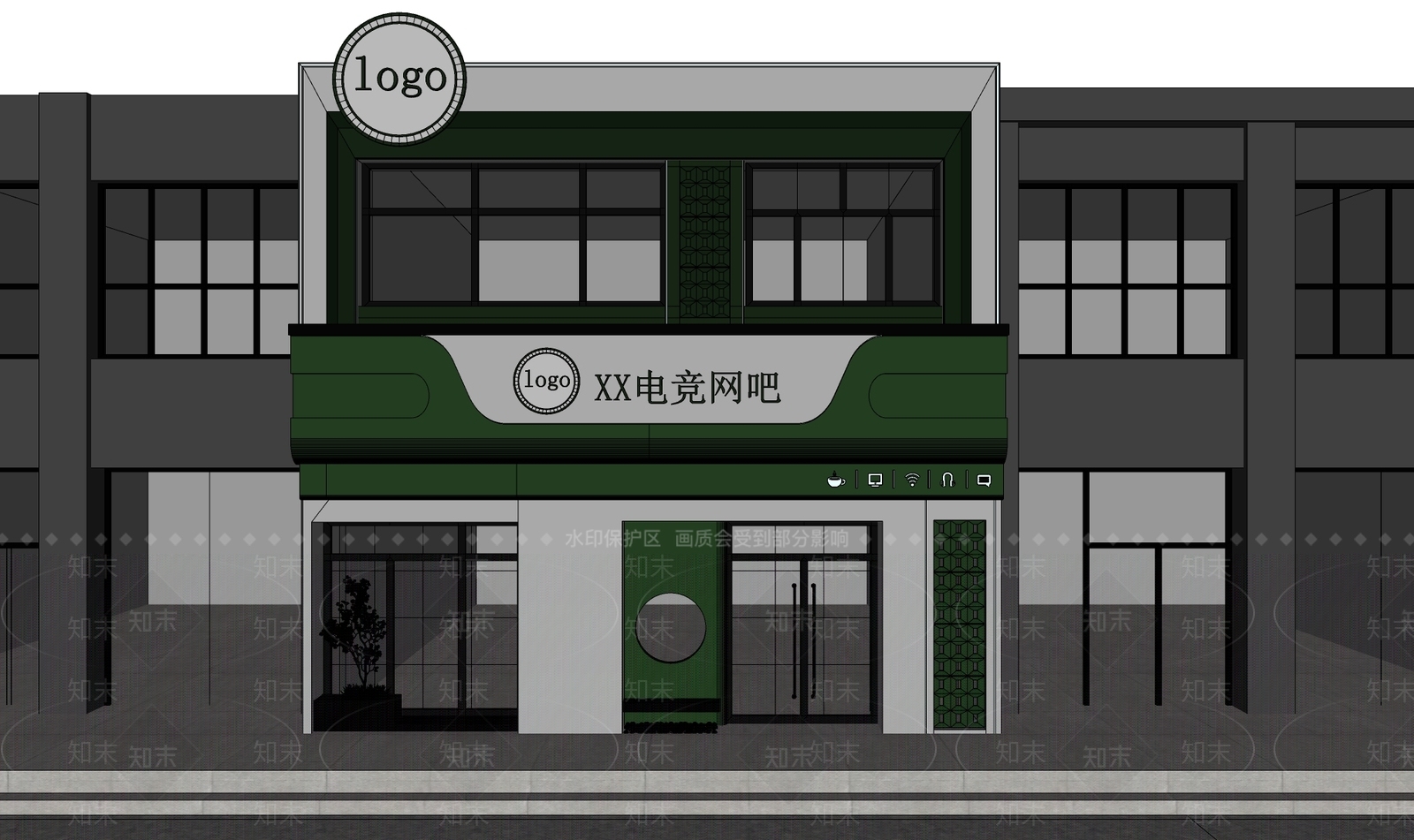 现代棋牌室SU模型下载【ID:1200921476】