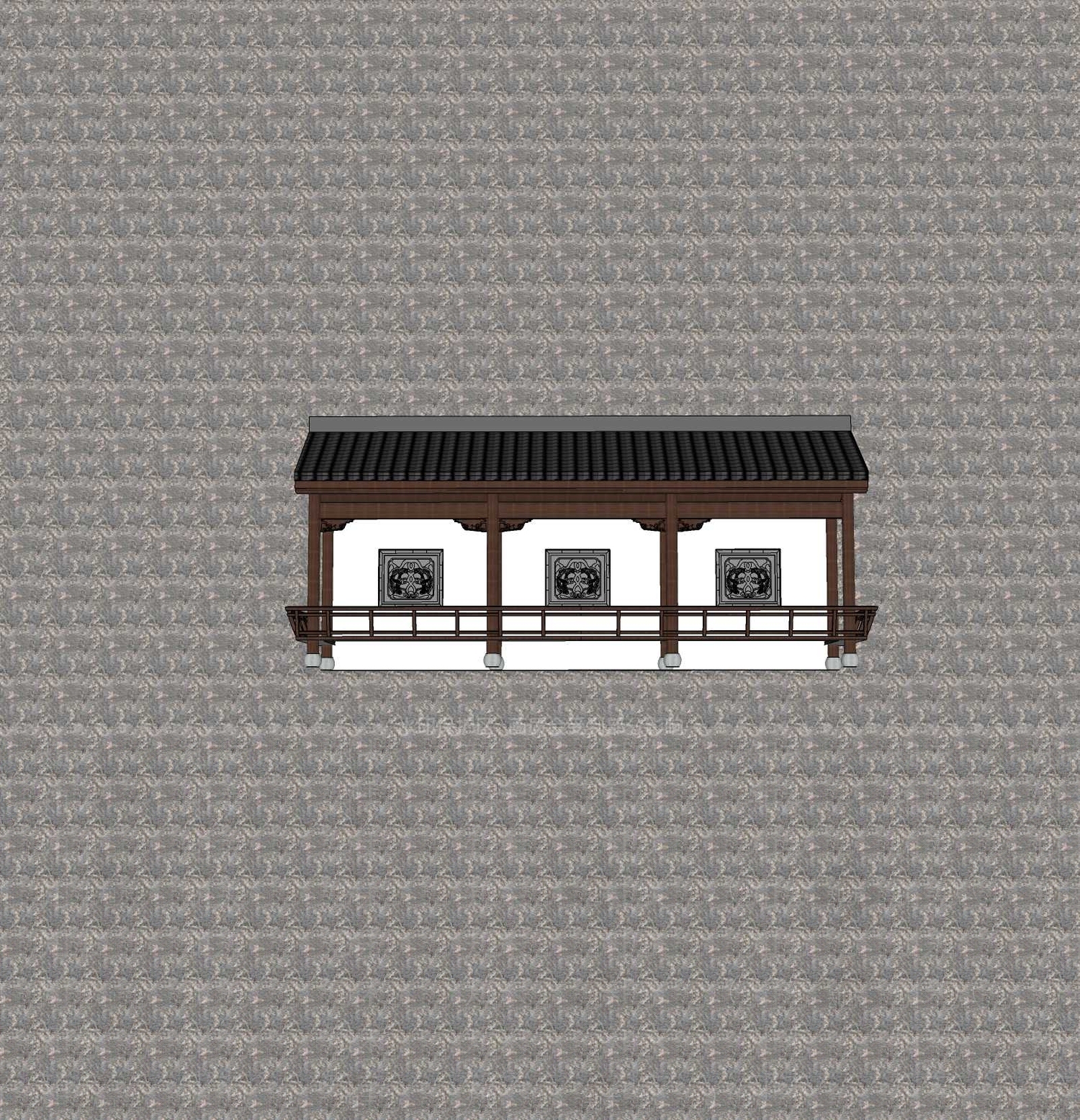 新中式廊架SU模型下载【ID:1200925708】