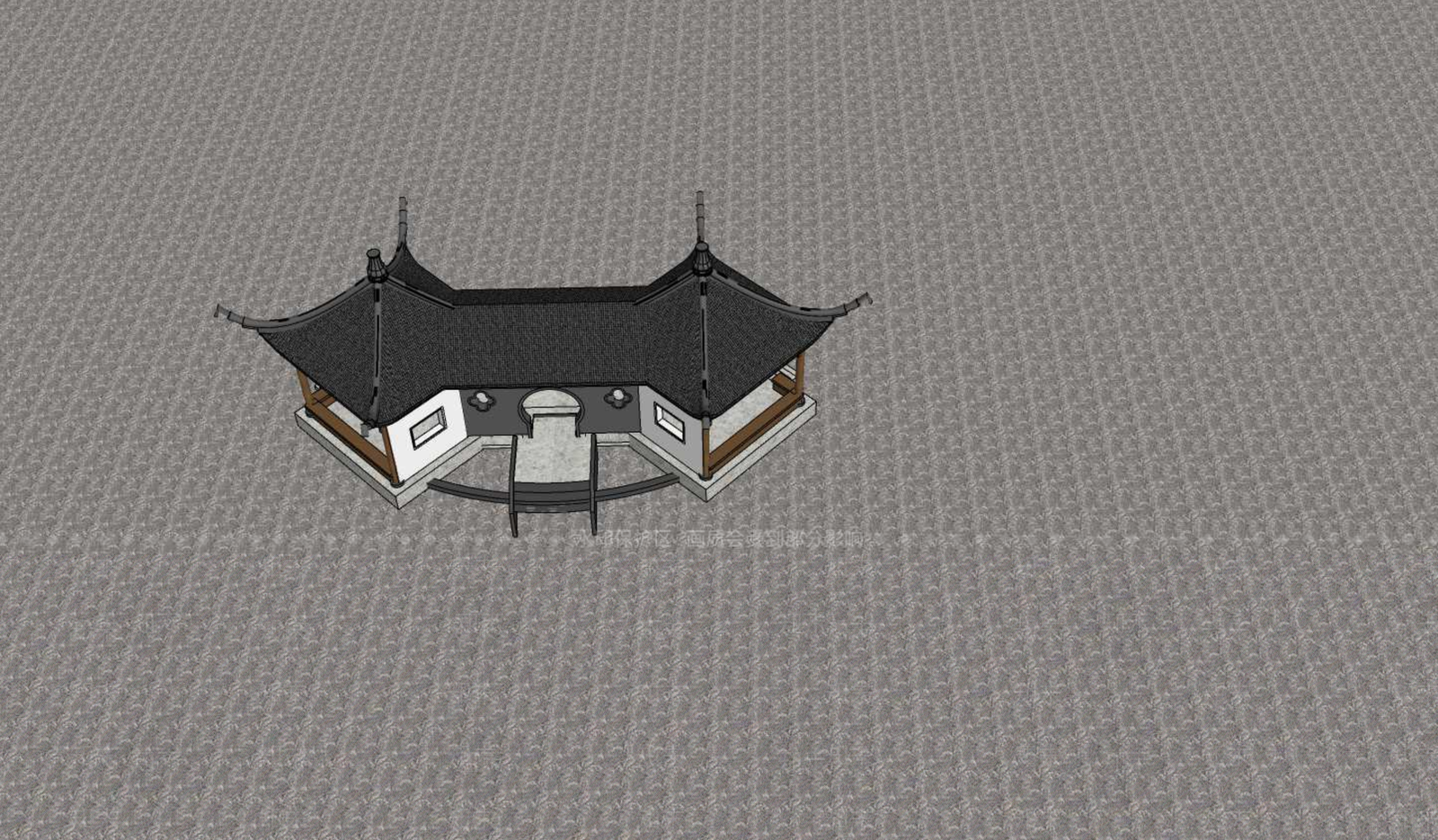 新中式廊架SU模型下载【ID:1200926565】