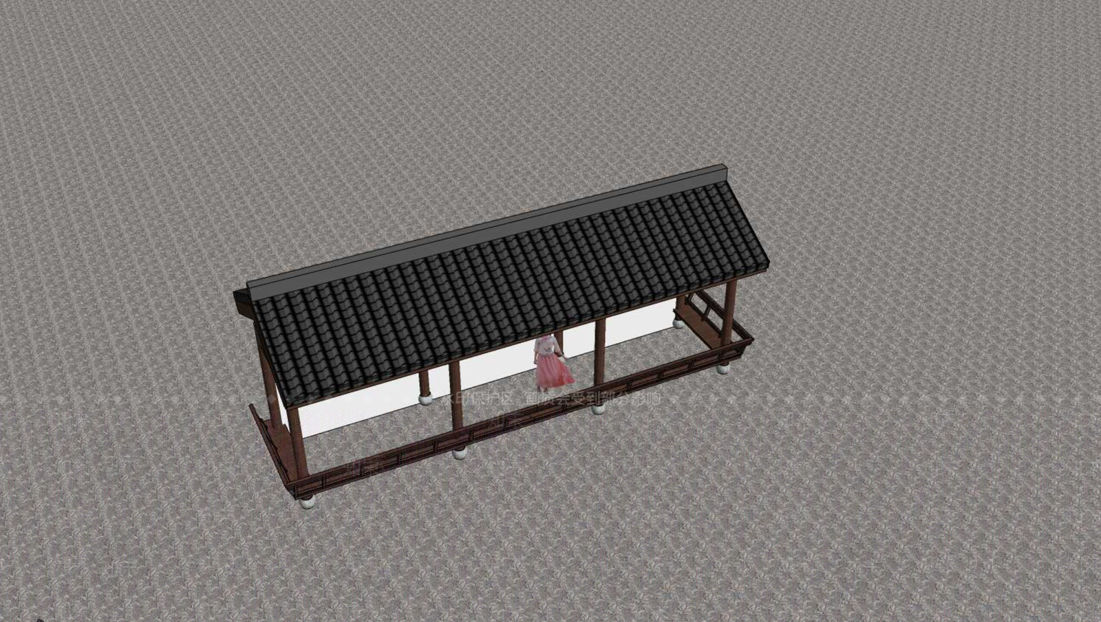 现代廊架SU模型下载【ID:1200926822】