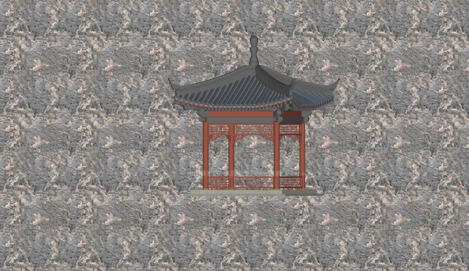 新中式廊架SU模型下载【ID:1200927458】
