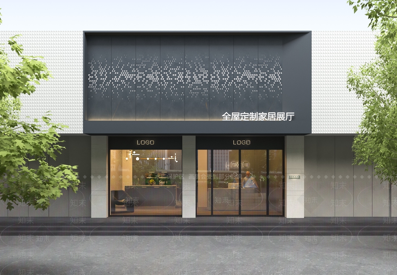 现代门头3D模型下载【ID:1200927616】