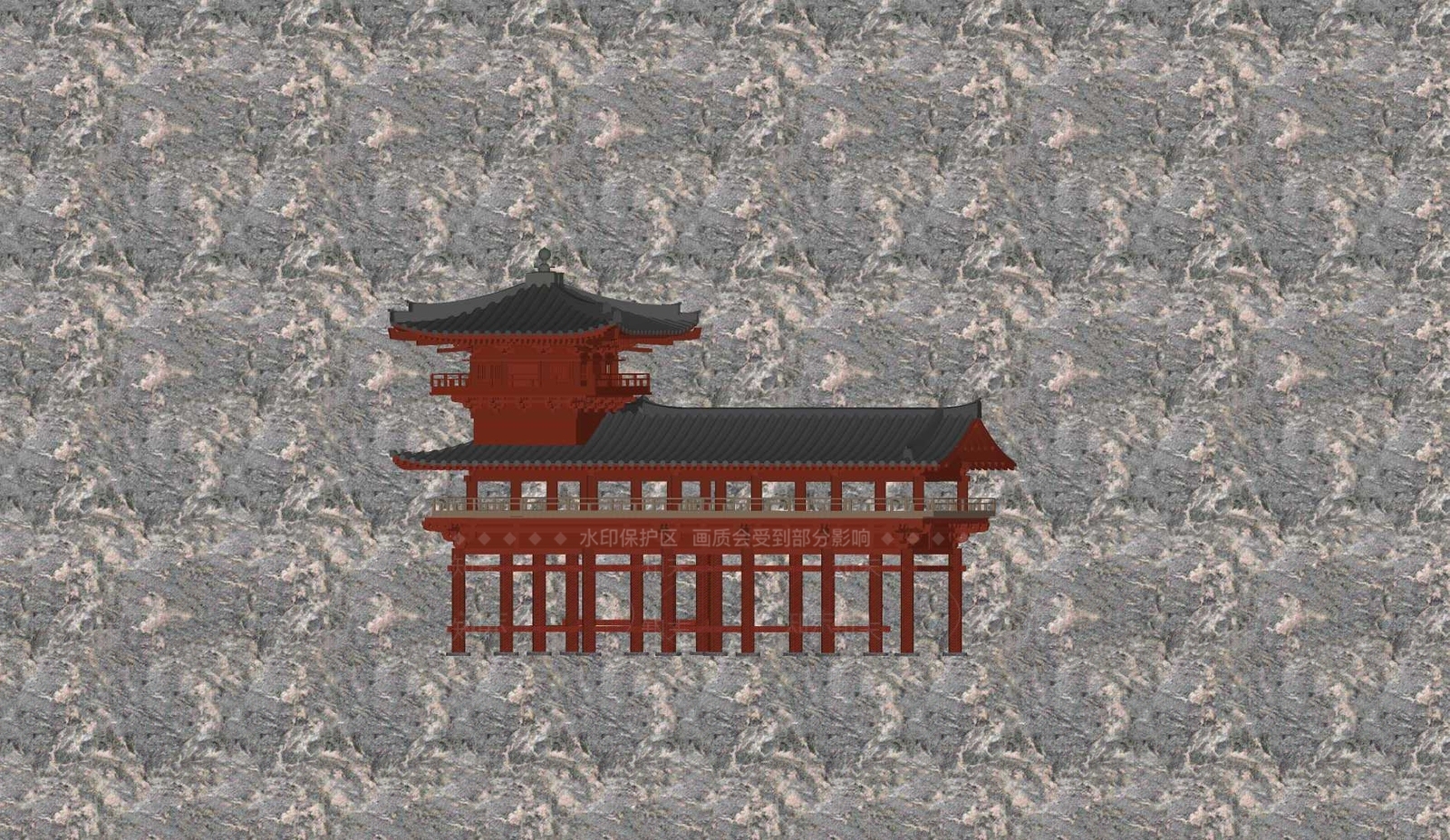新中式廊架SU模型下载【ID:1200927772】