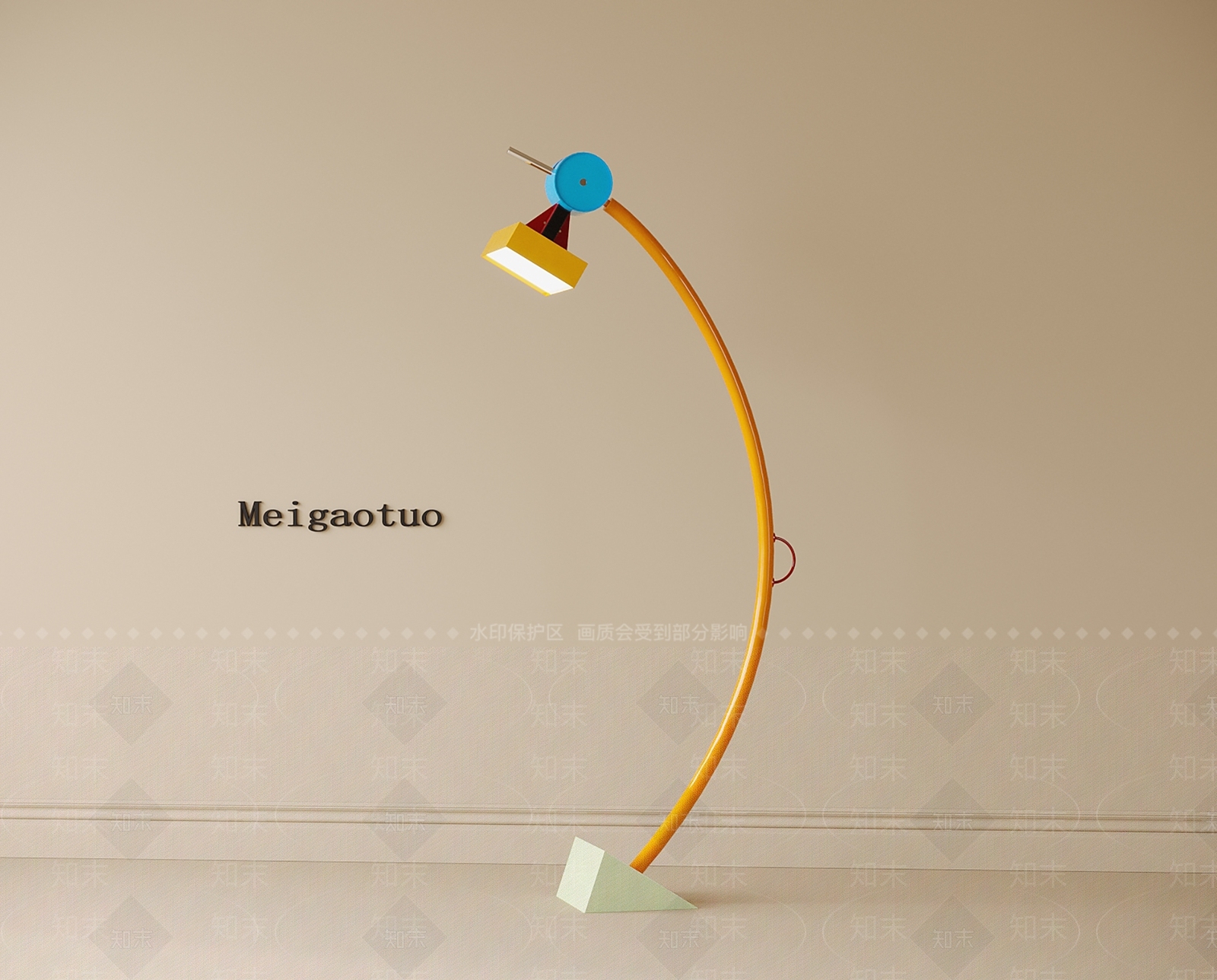 现代落地灯SU模型下载【ID:1200931463】