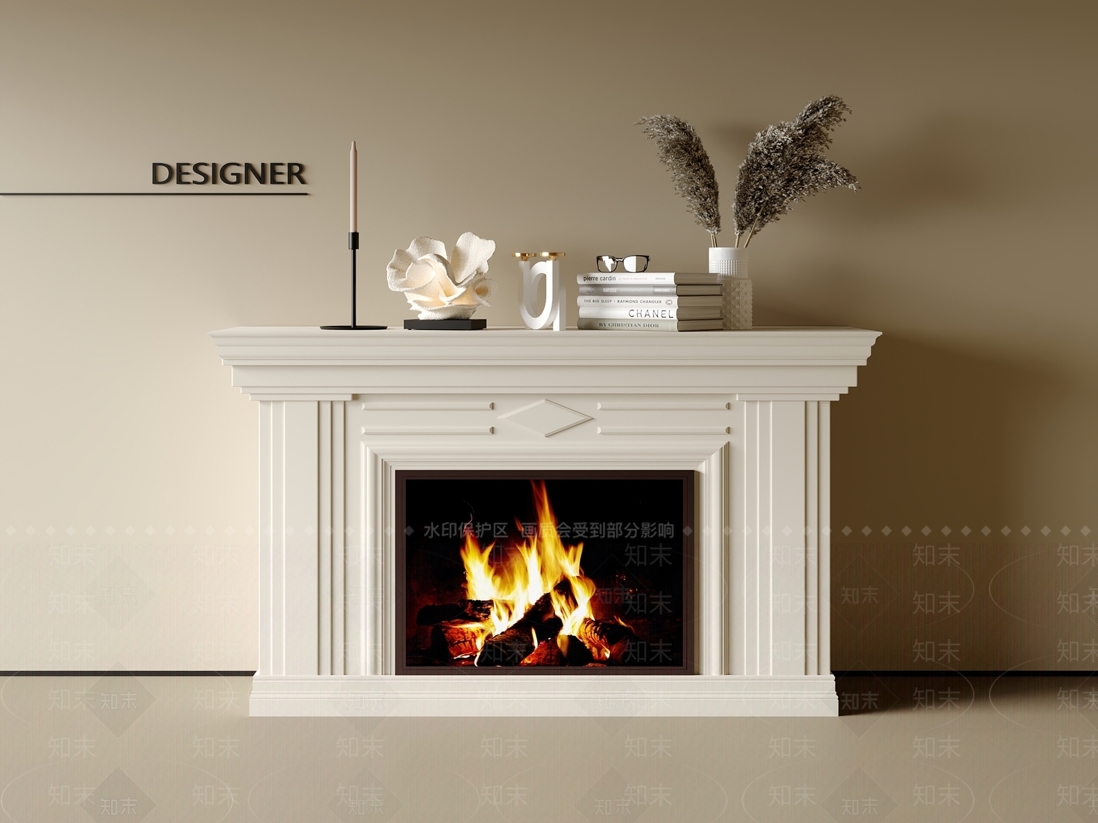 现代法式壁炉3D模型下载【ID:1200932726】