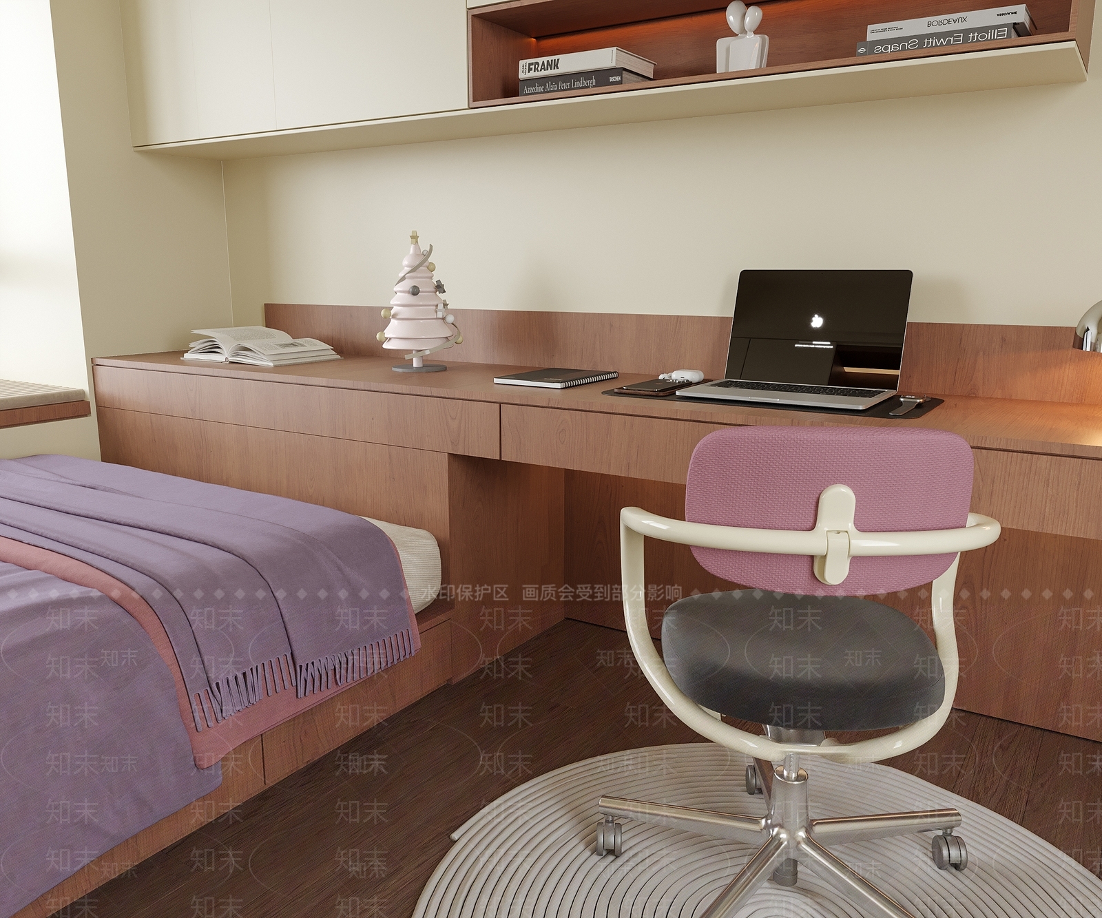 现代榻榻米卧室3D模型下载【ID:1200935062】