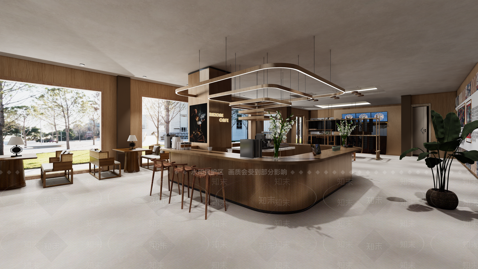 现代新中式书店SU模型下载【ID:1200935580】