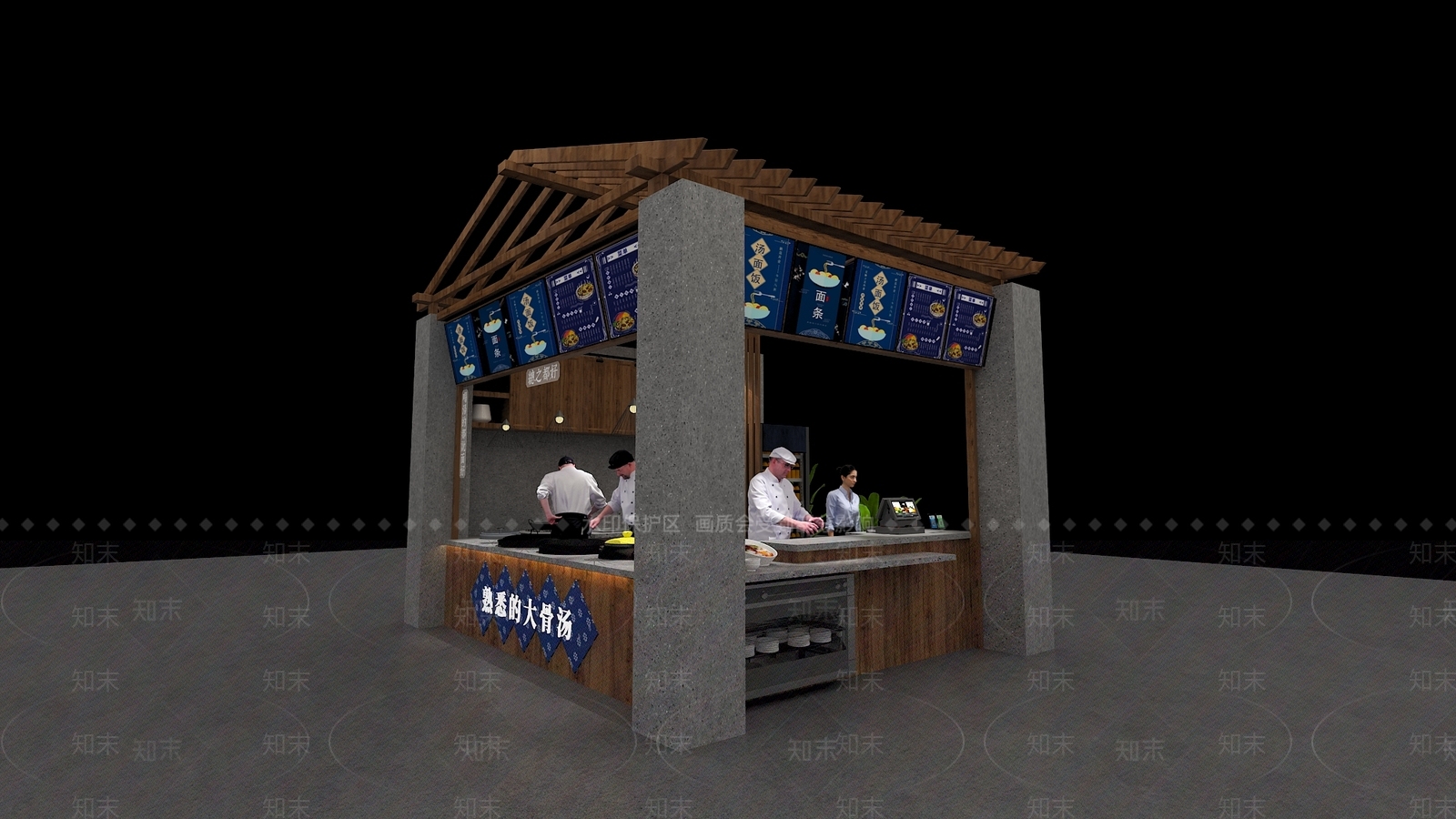 现代后厨3D模型下载【ID:1200937393】