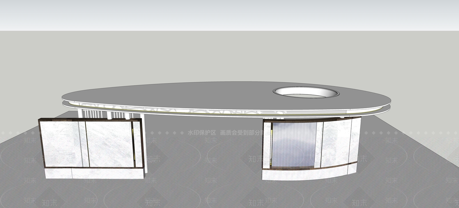 现代简约入口大门SU模型下载【ID:1200937977】