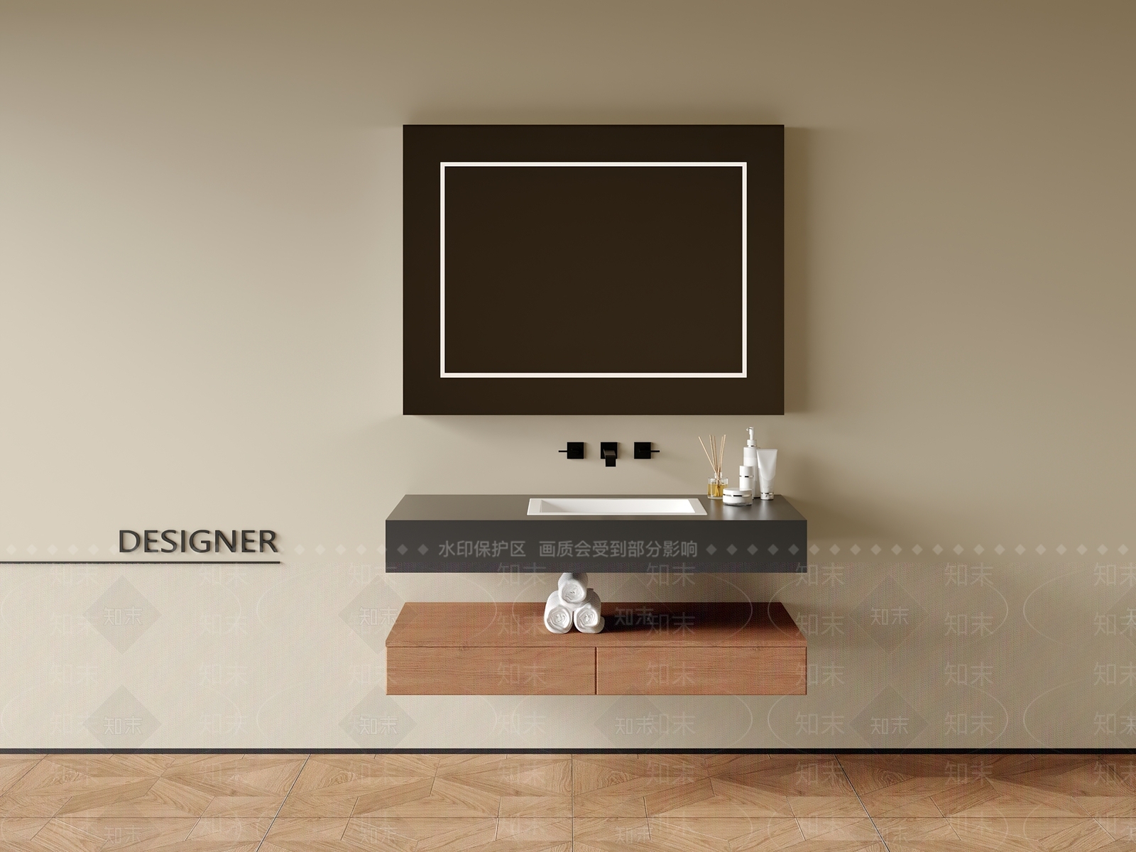 浴室柜3D模型下载【ID:1200938346】