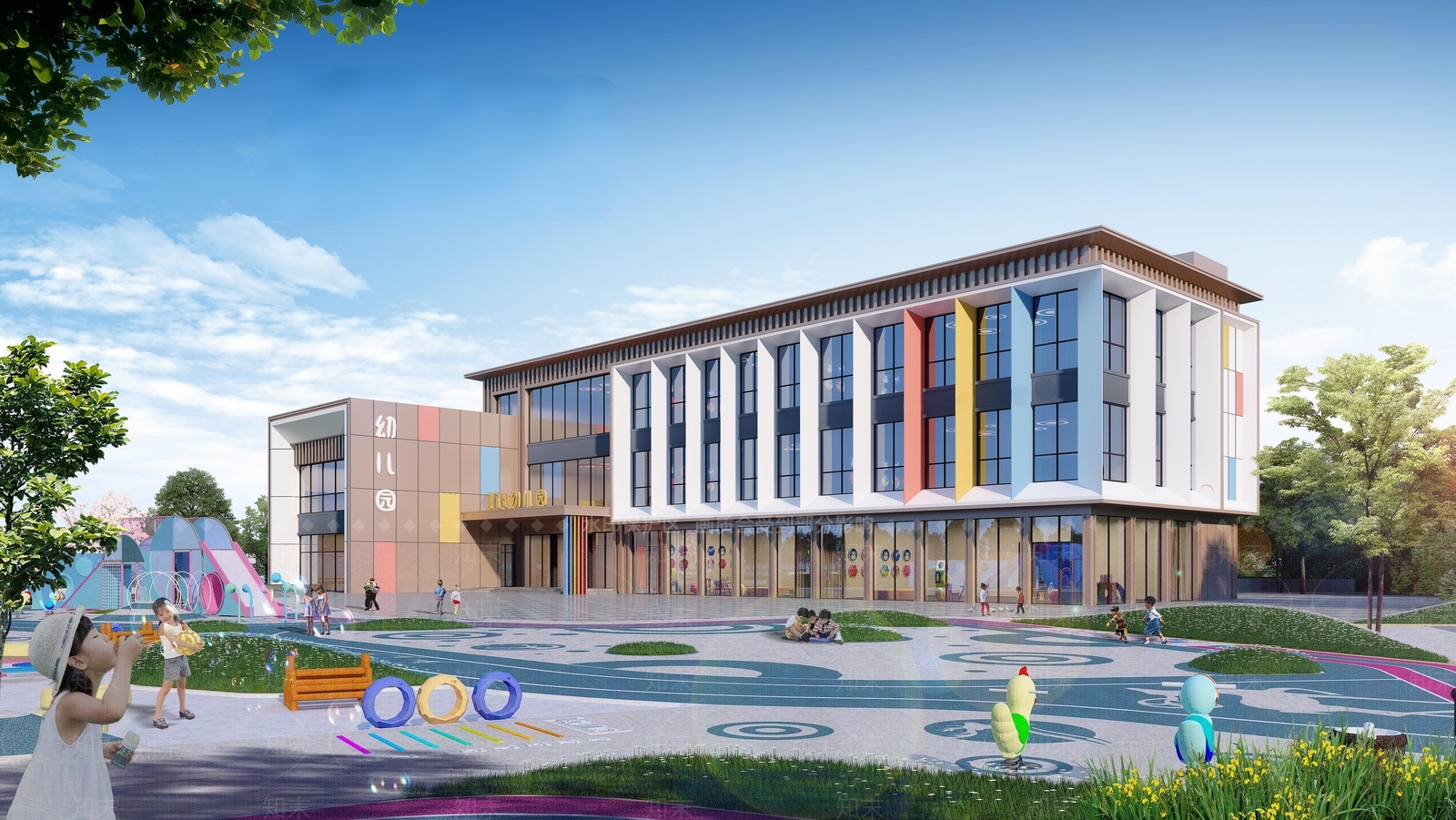 现代简欧幼儿园SU模型下载【ID:1204861595】