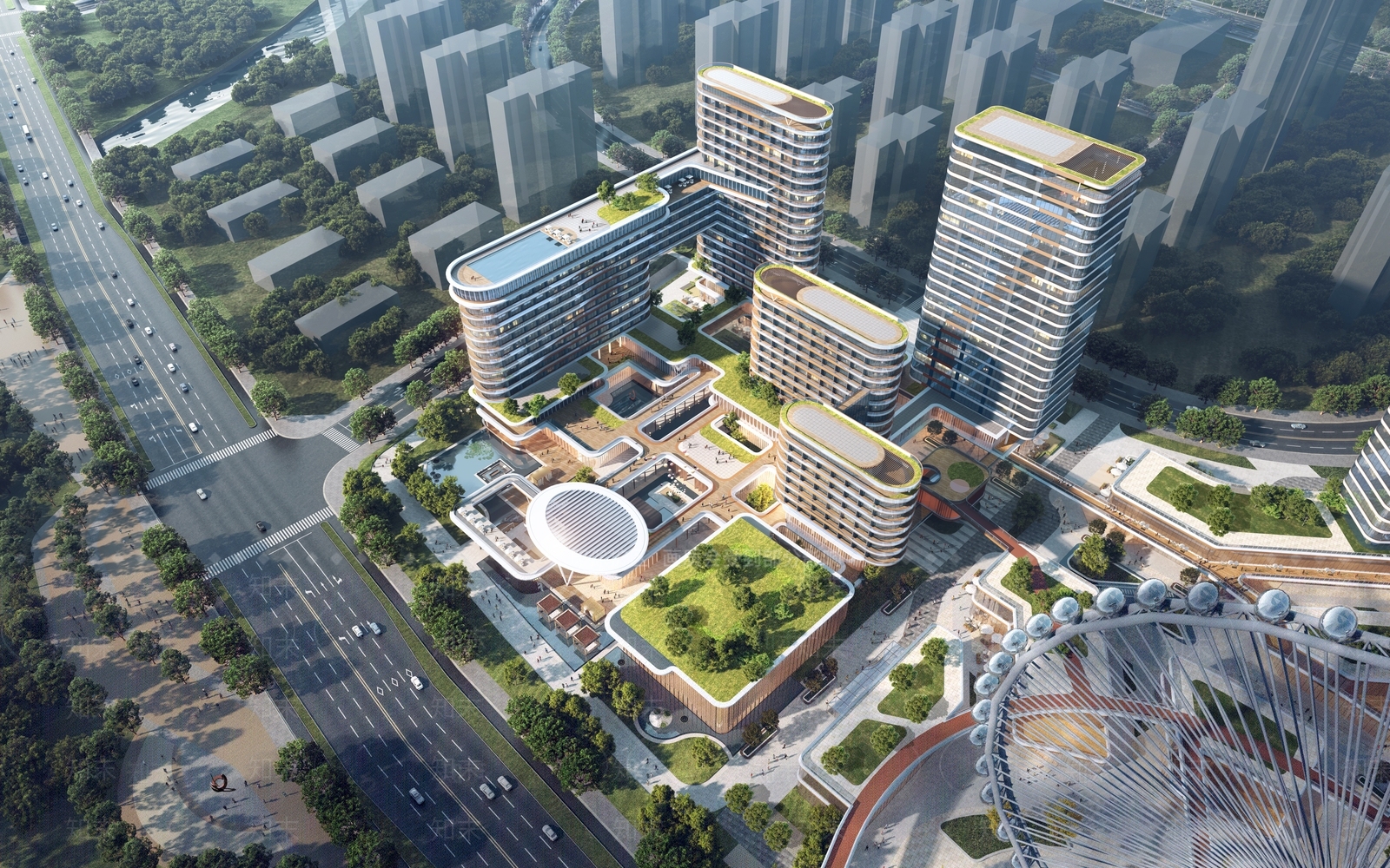 现代轻奢酒店建筑SU模型下载【ID:1200941088】