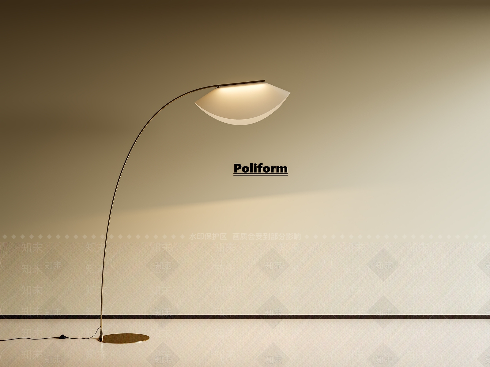 轻奢意式落地灯3D模型下载【ID:1200939562】