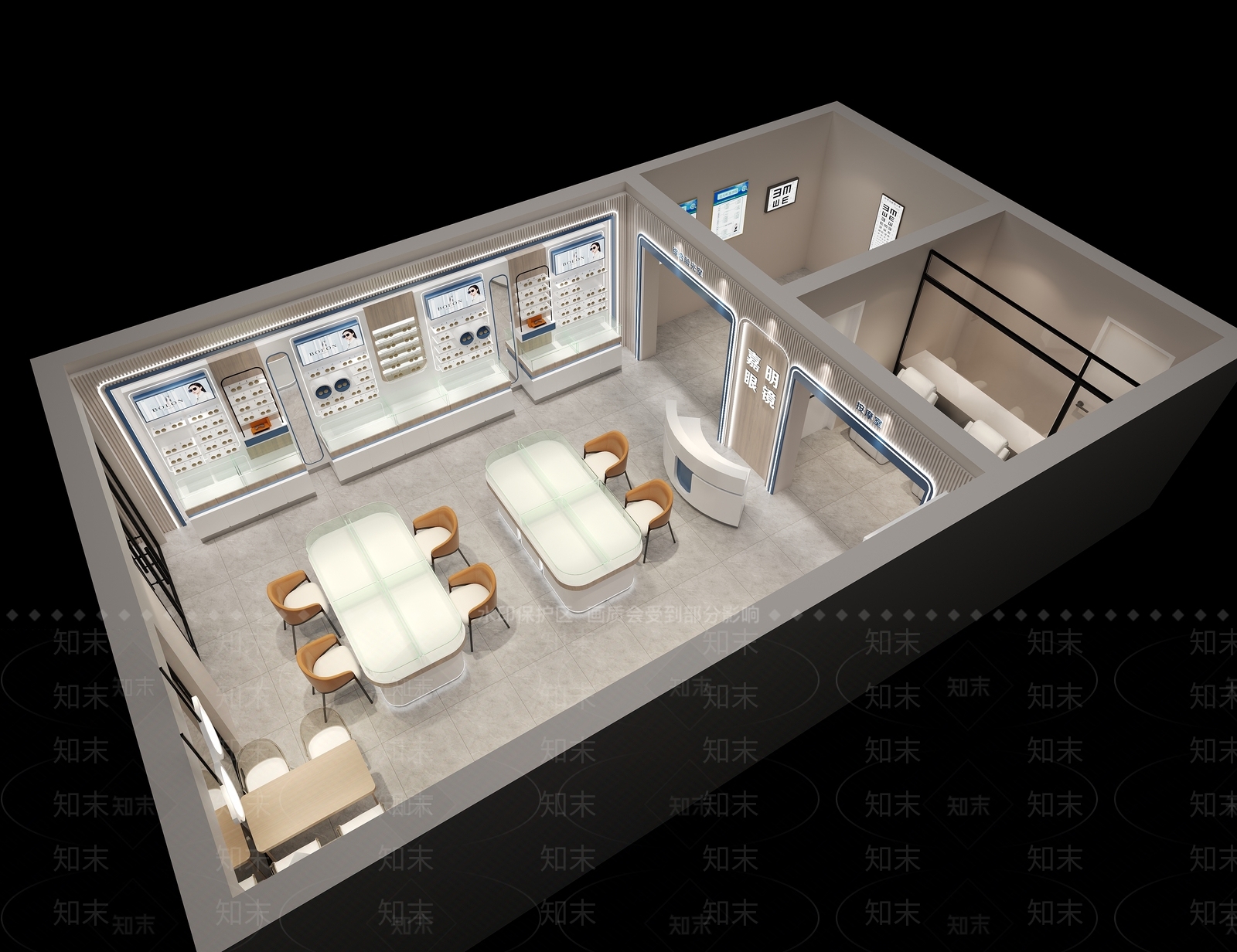 现代眼镜店3D模型下载【ID:1200942222】