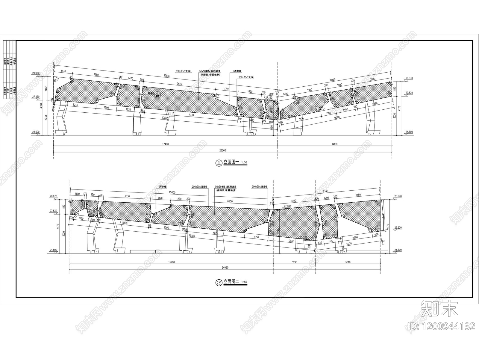 现代原木廊架施工图下载【ID:1200944132】