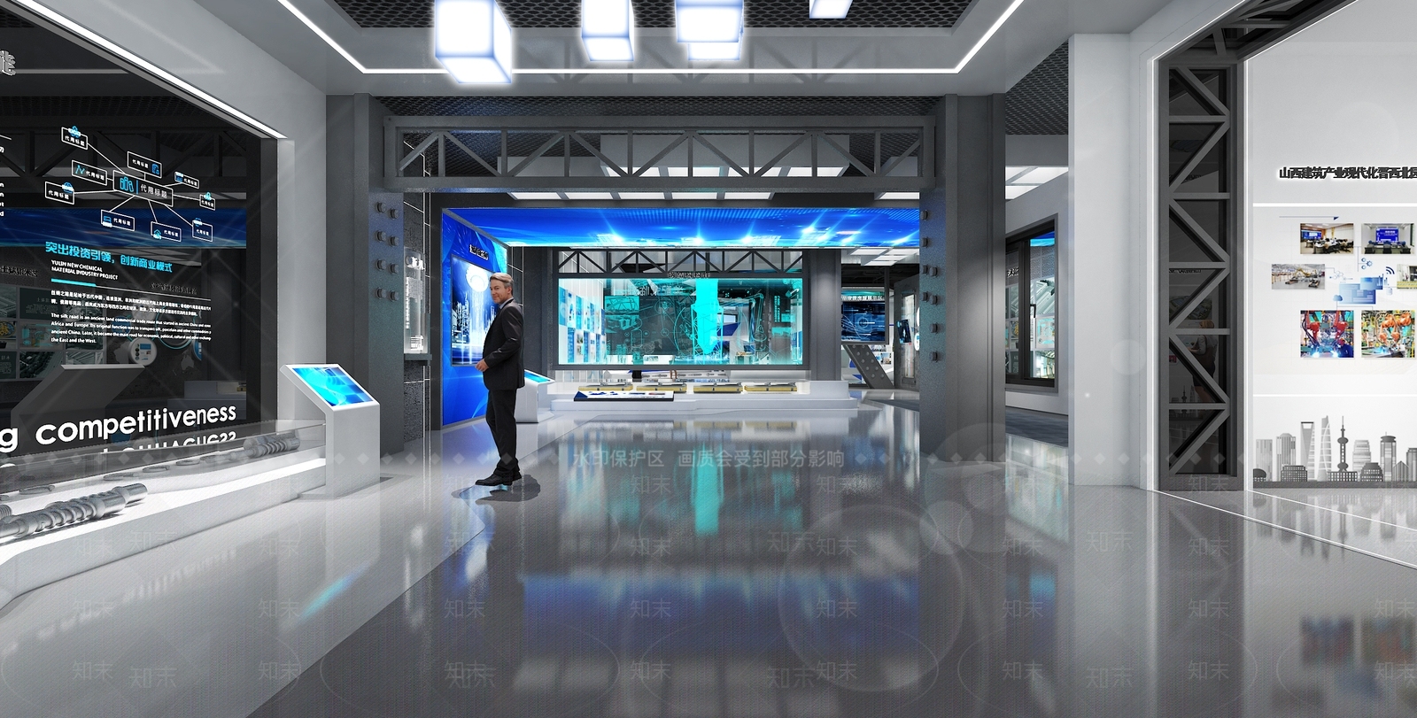 现代科技展厅3D模型下载【ID:1200944931】