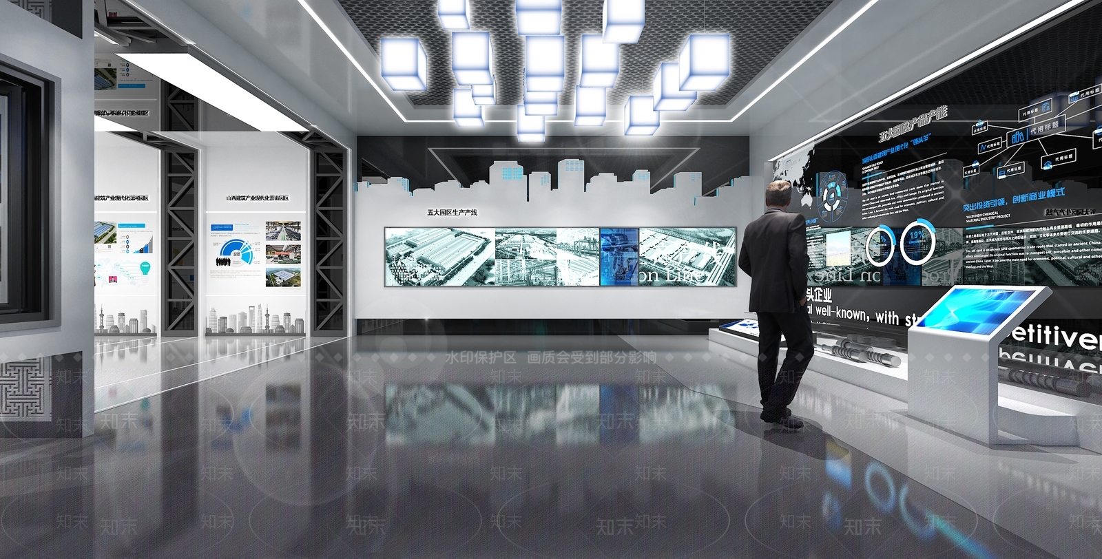 现代科技展厅3D模型下载【ID:1200944931】