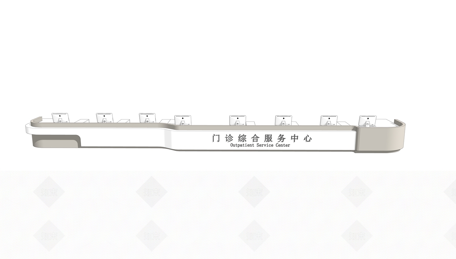 现代简约前台SU模型下载【ID:1200945724】
