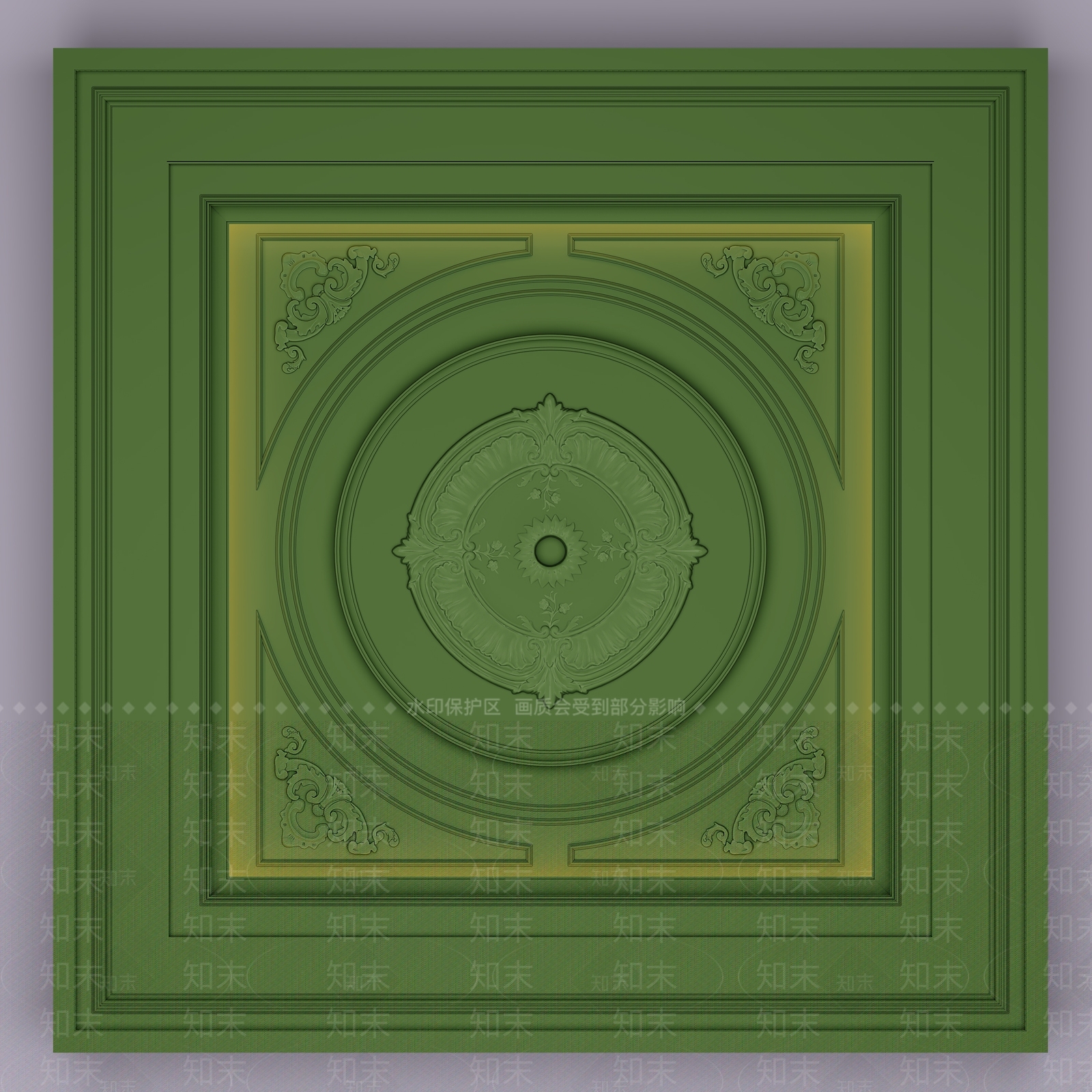 法式吊顶3D模型下载【ID:1200946654】