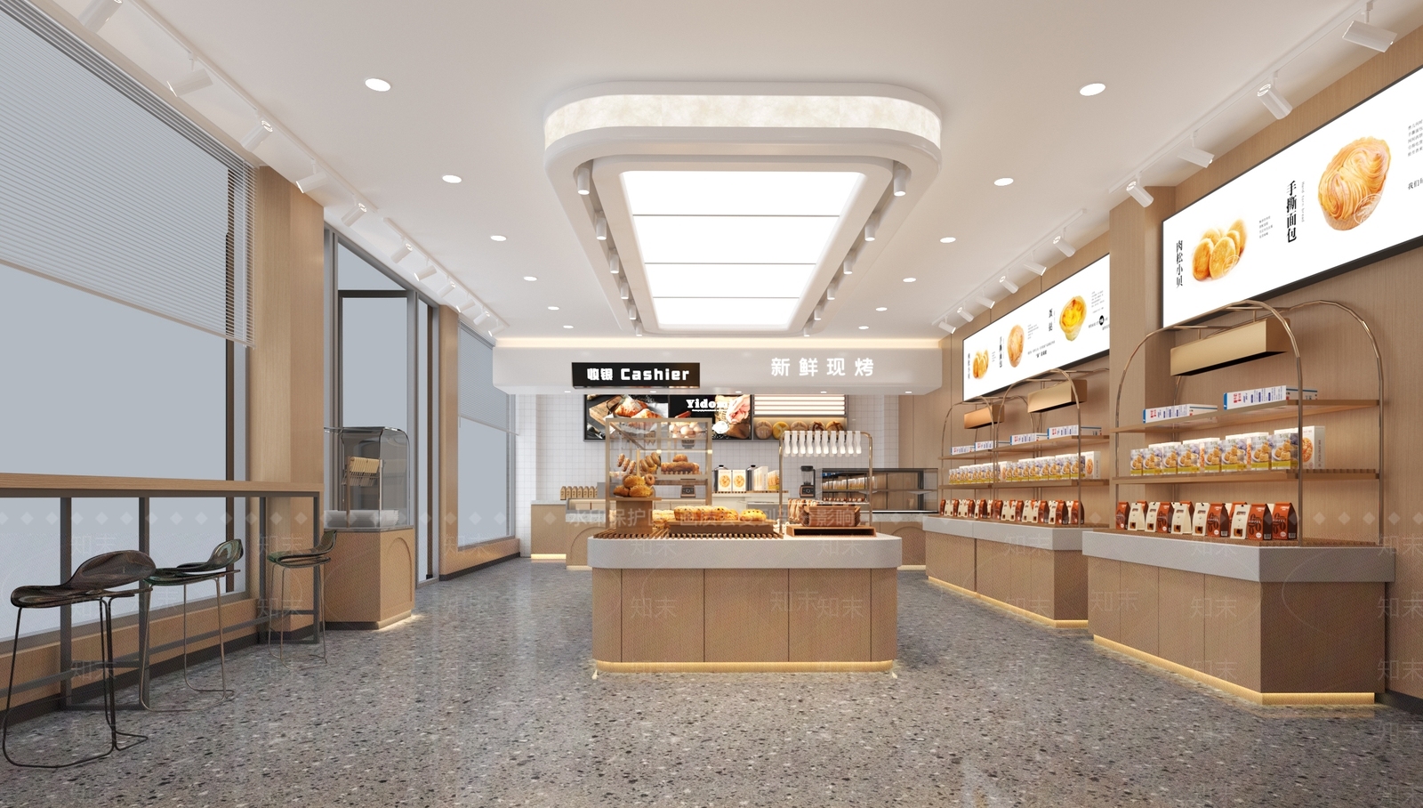 现代面包店3D模型下载【ID:1215190292】