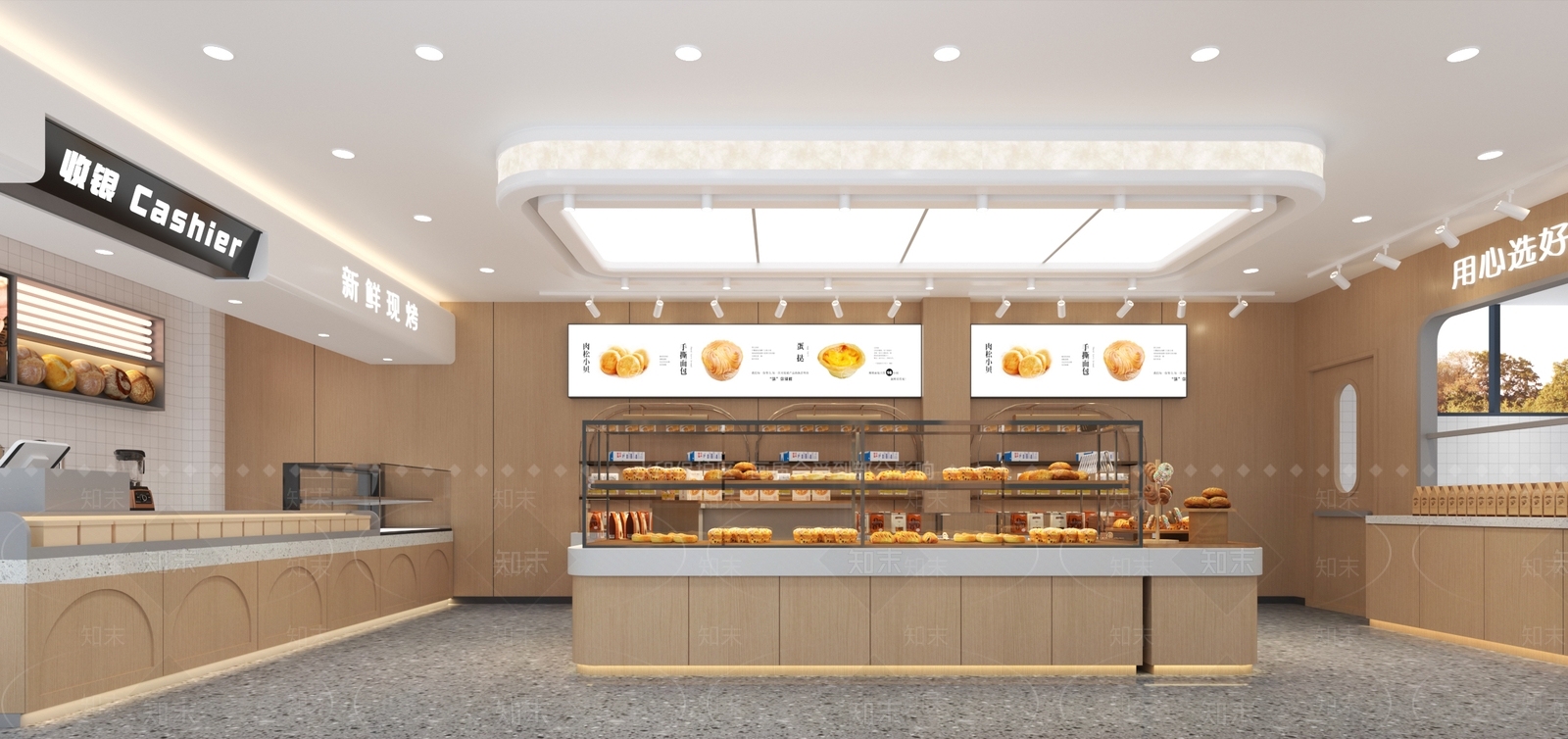 现代面包店3D模型下载【ID:1215190292】
