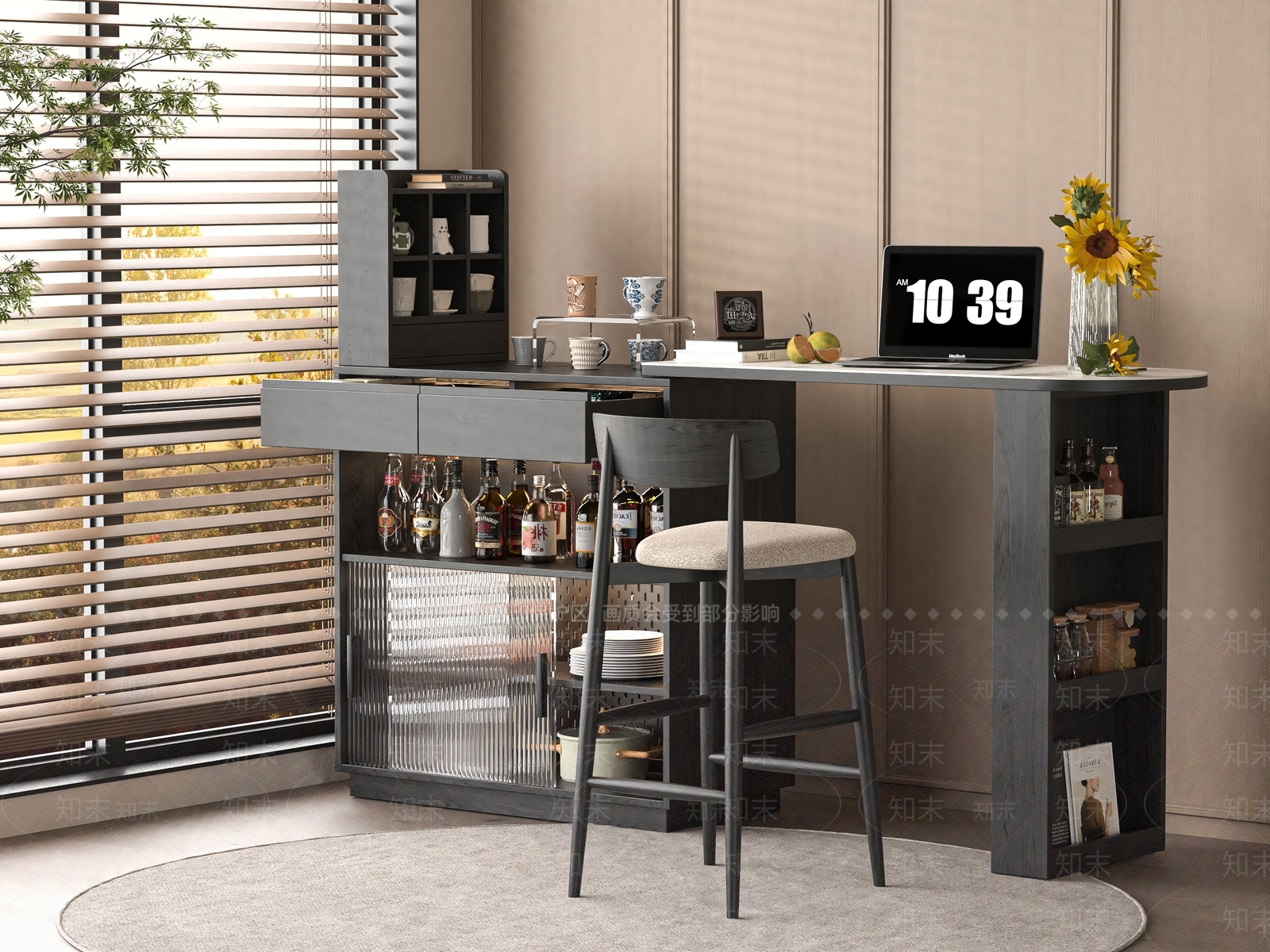 现代吧台3D模型下载【ID:1200949858】