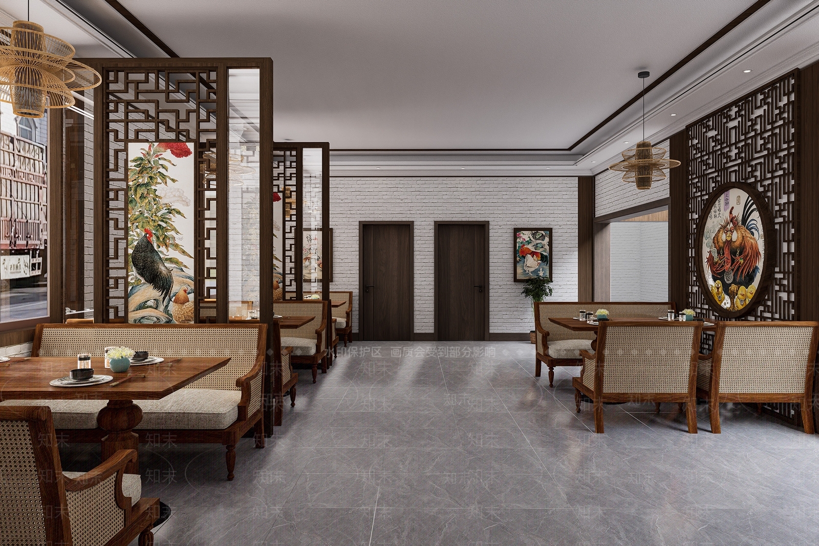 中式中餐厅3D模型下载【ID:1200950306】