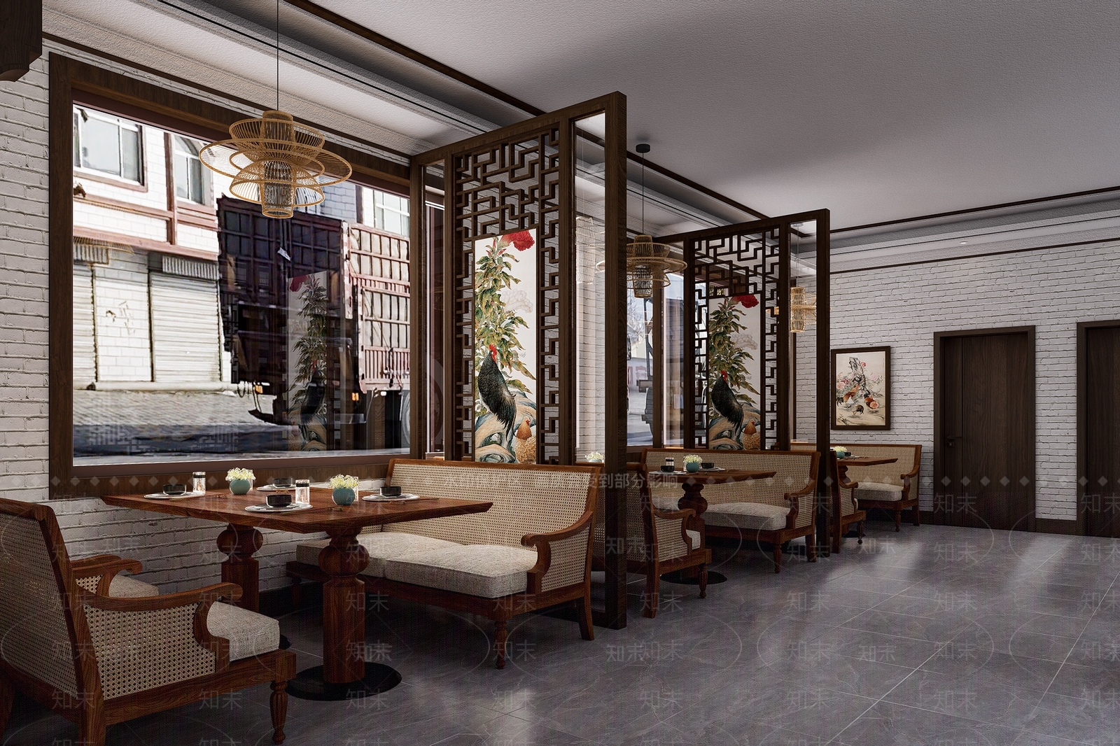 中式中餐厅3D模型下载【ID:1200950306】