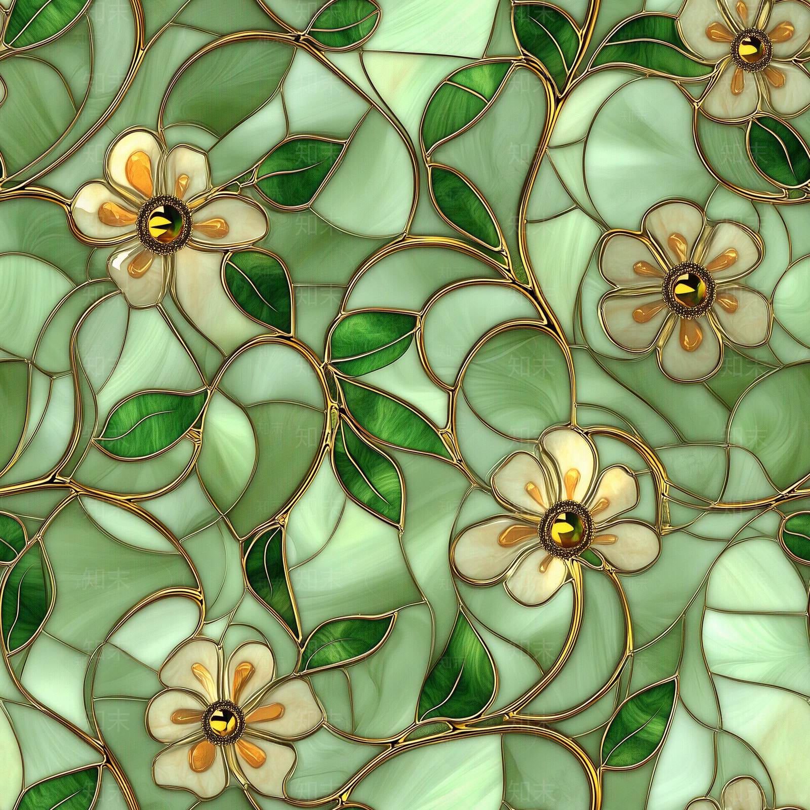 法式中古其他花纹玻璃贴图