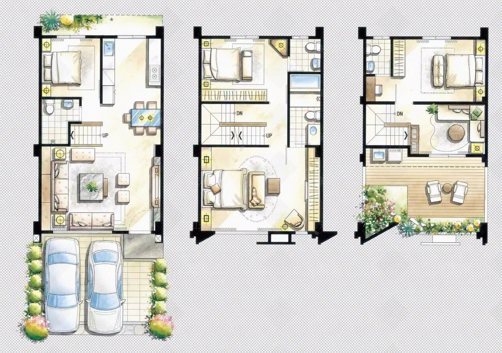 现代卧室贴图下载【ID:1200951910】