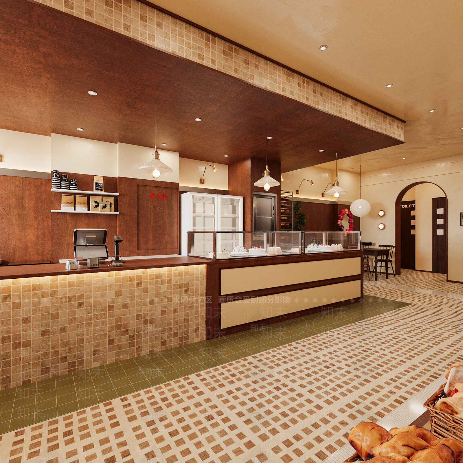 奶油原木甜品面包店3D模型下载【ID:1200952640】