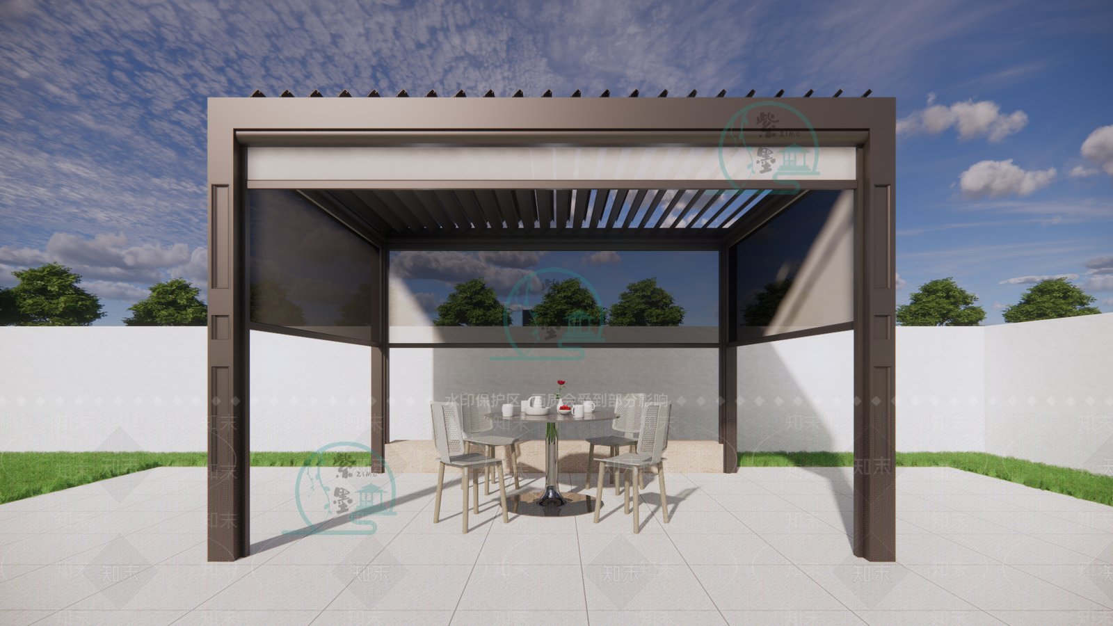 现代欧式亭子SU模型下载【ID:1200956478】