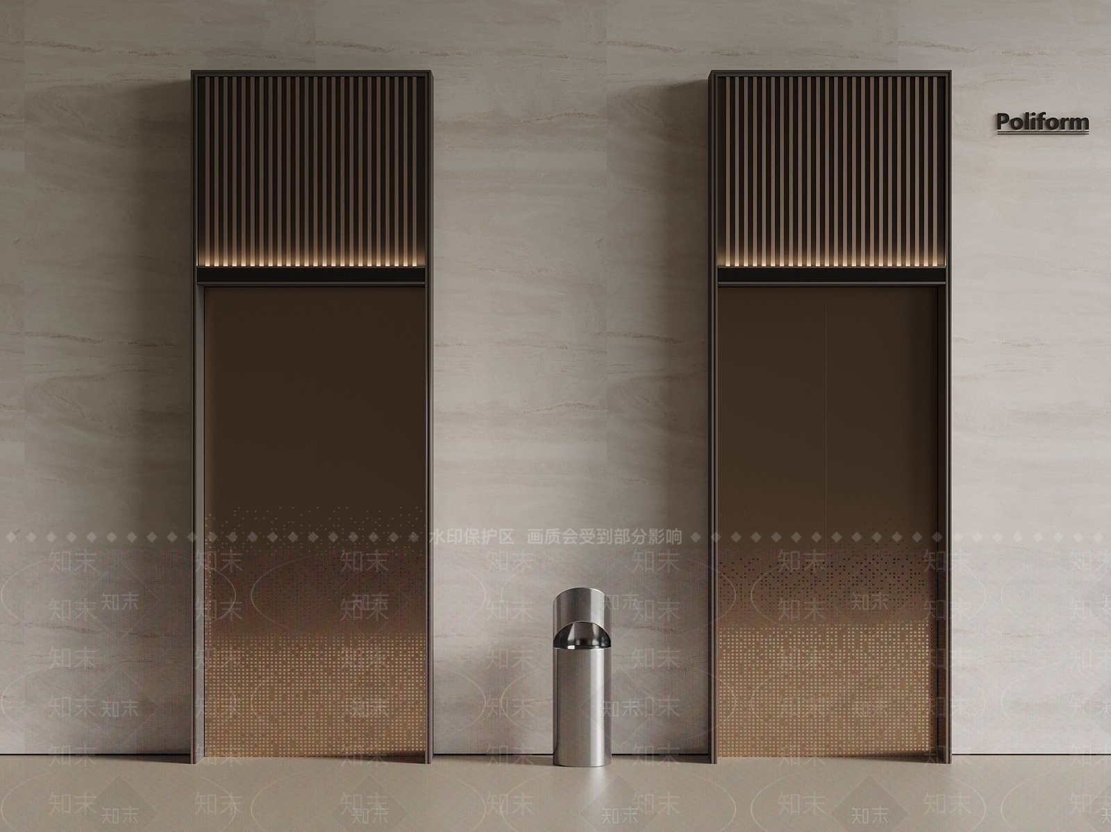 新中式轻奢电梯3D模型下载【ID:1200964437】