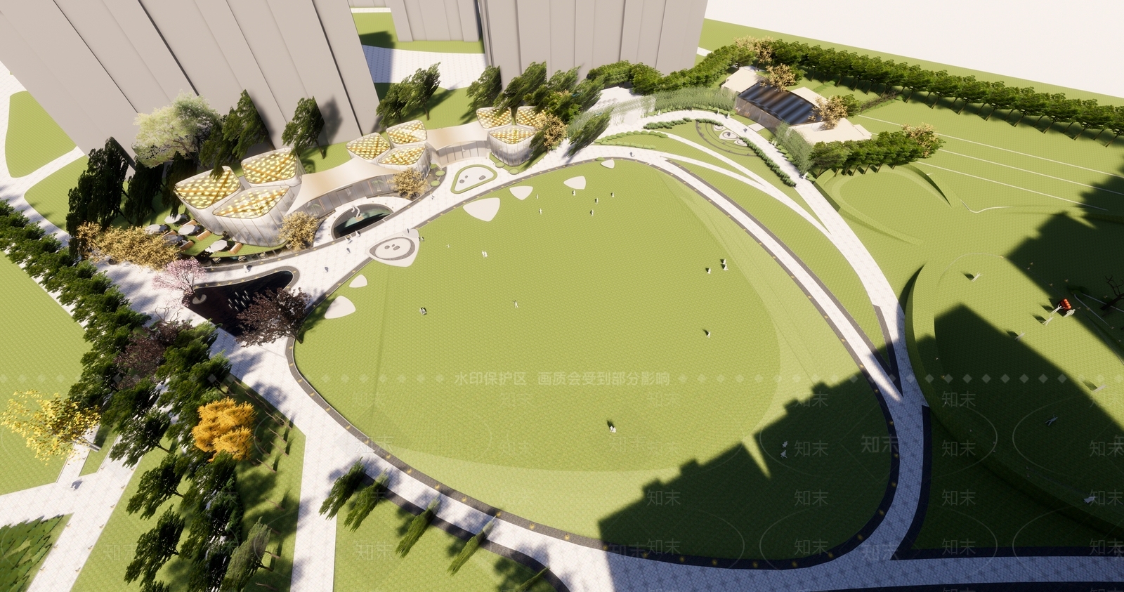 现代简约售楼处建筑SU模型下载【ID:1200972186】