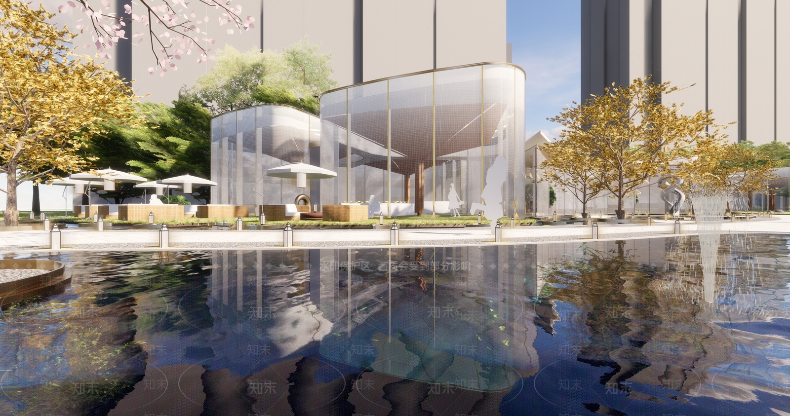 现代简约售楼处建筑SU模型下载【ID:1200972186】