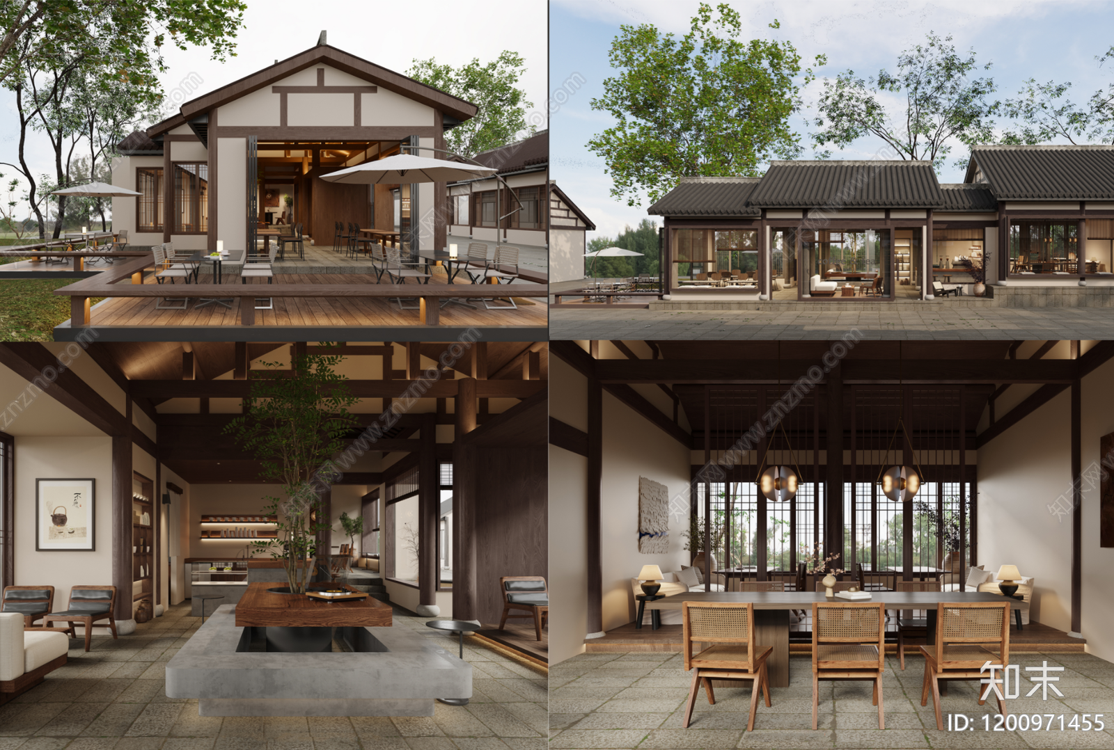 现代茶馆施工图下载【ID:1200971455】